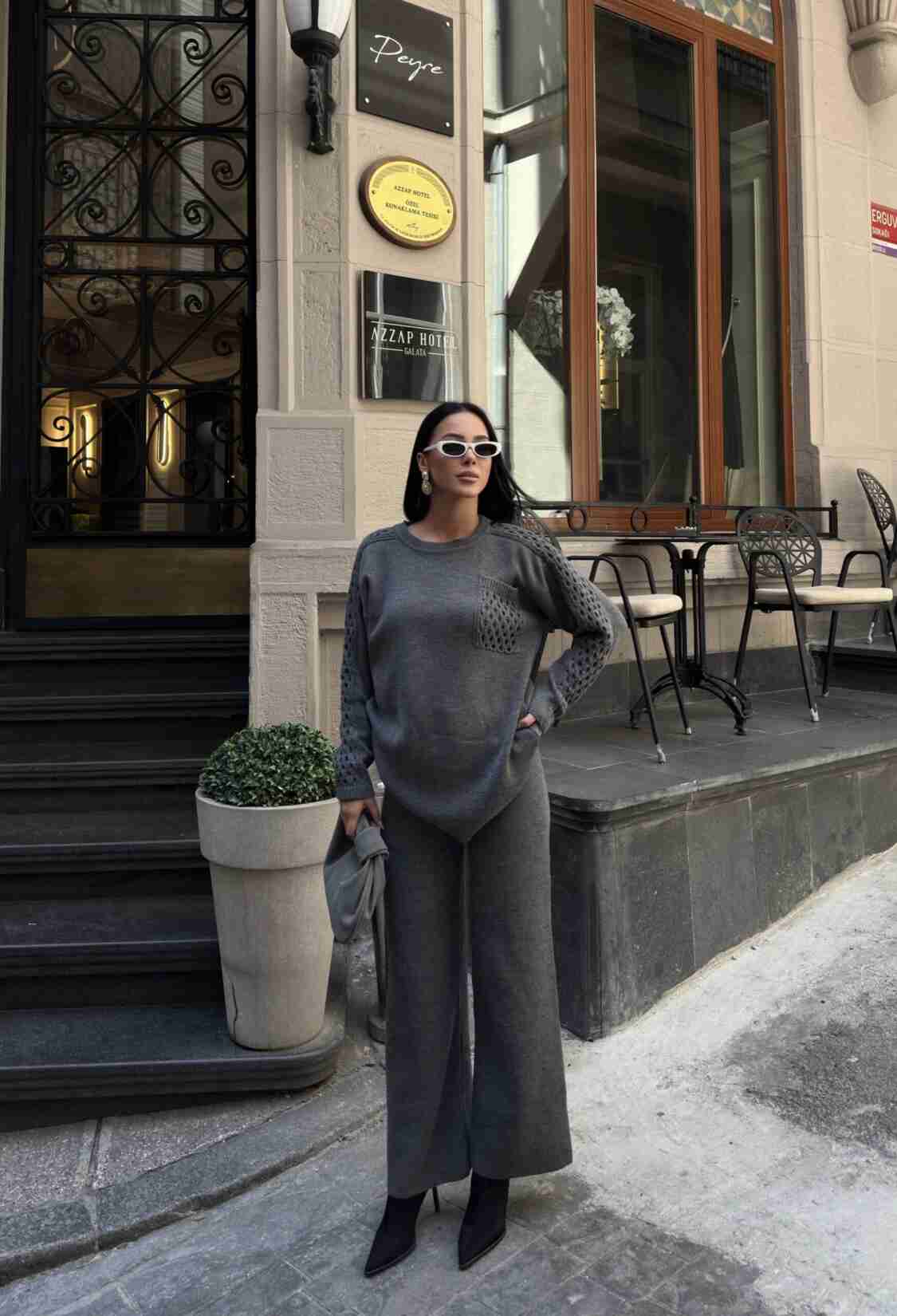 Grey Casual Elegant Suit With Palazzo Pants - Brand: My Fashion - Women & Kids, Baby Clothes Wholesale - TheBS Women
