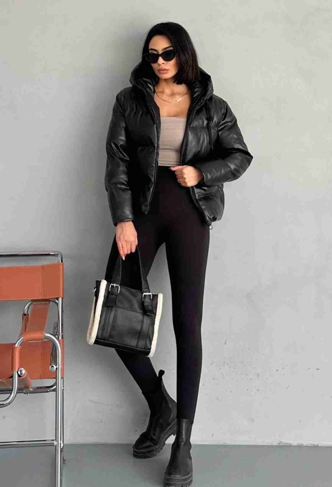 Black Puffer Jacket With Hooded Collar - Brand: My Jest Fashion - Women & Kids, Baby Clothes Wholesale - TheBS Women