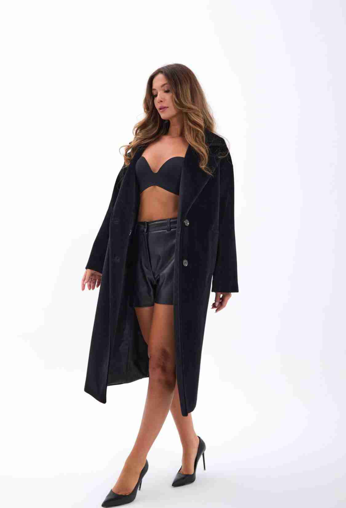 Single-Breasted Oversized Coat - Brand: Fame - Women & Kids, Baby Clothes Wholesale - TheBS Women