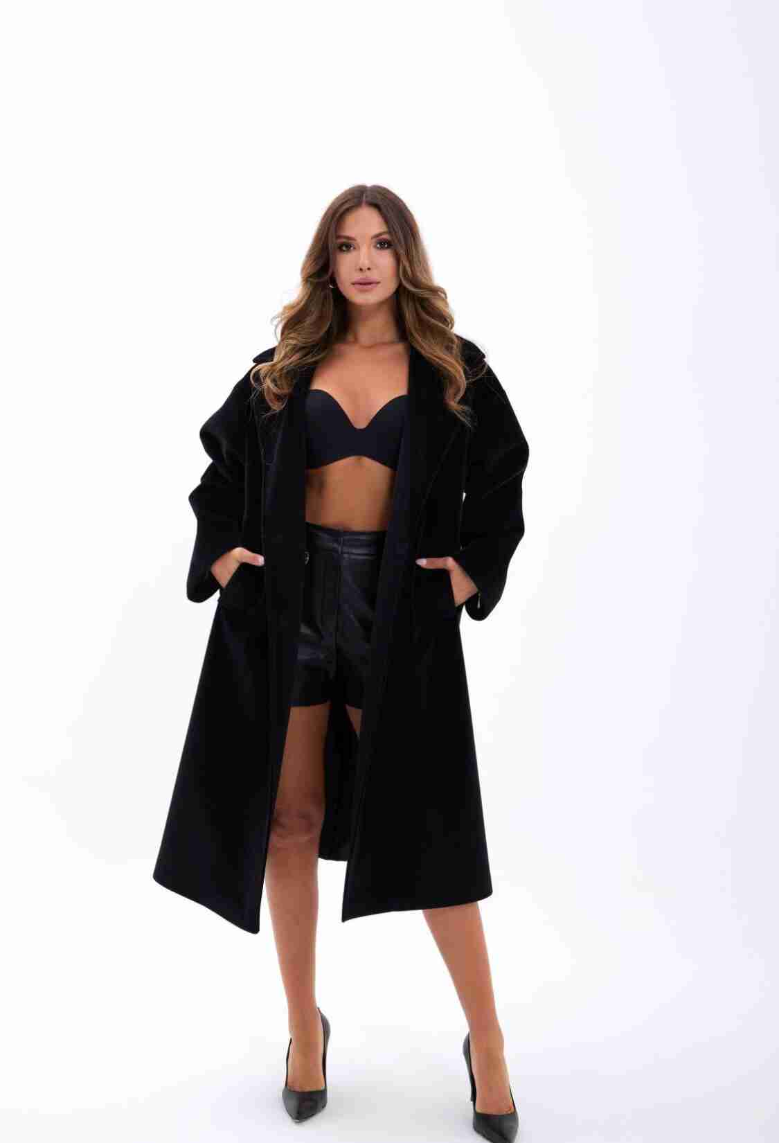 Single-Breasted Oversized Coat - Brand: Fame - Women & Kids, Baby Clothes Wholesale - TheBS Women