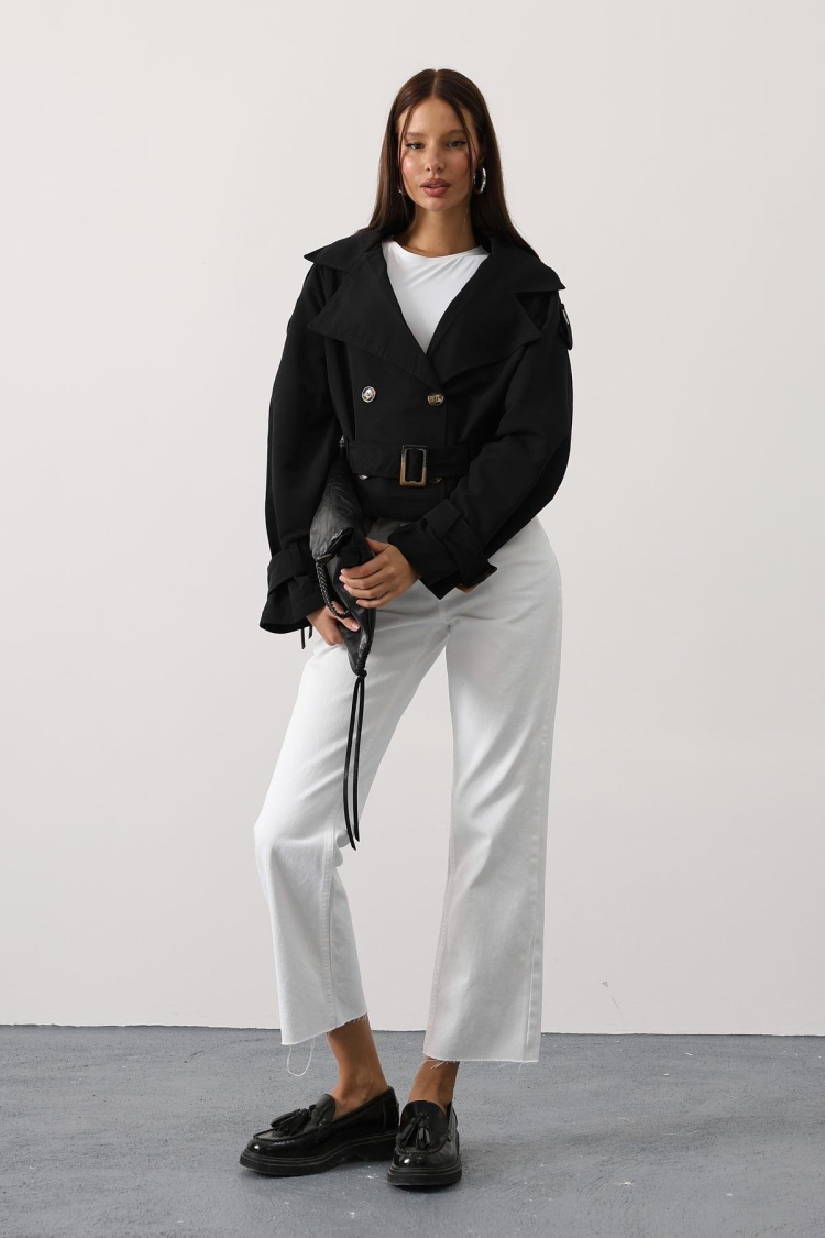 Trenchcoat Single-Breasted With Notched Collar - Brand: Reyon - Women & Kids, Baby Clothes Wholesale - TheBS Women
