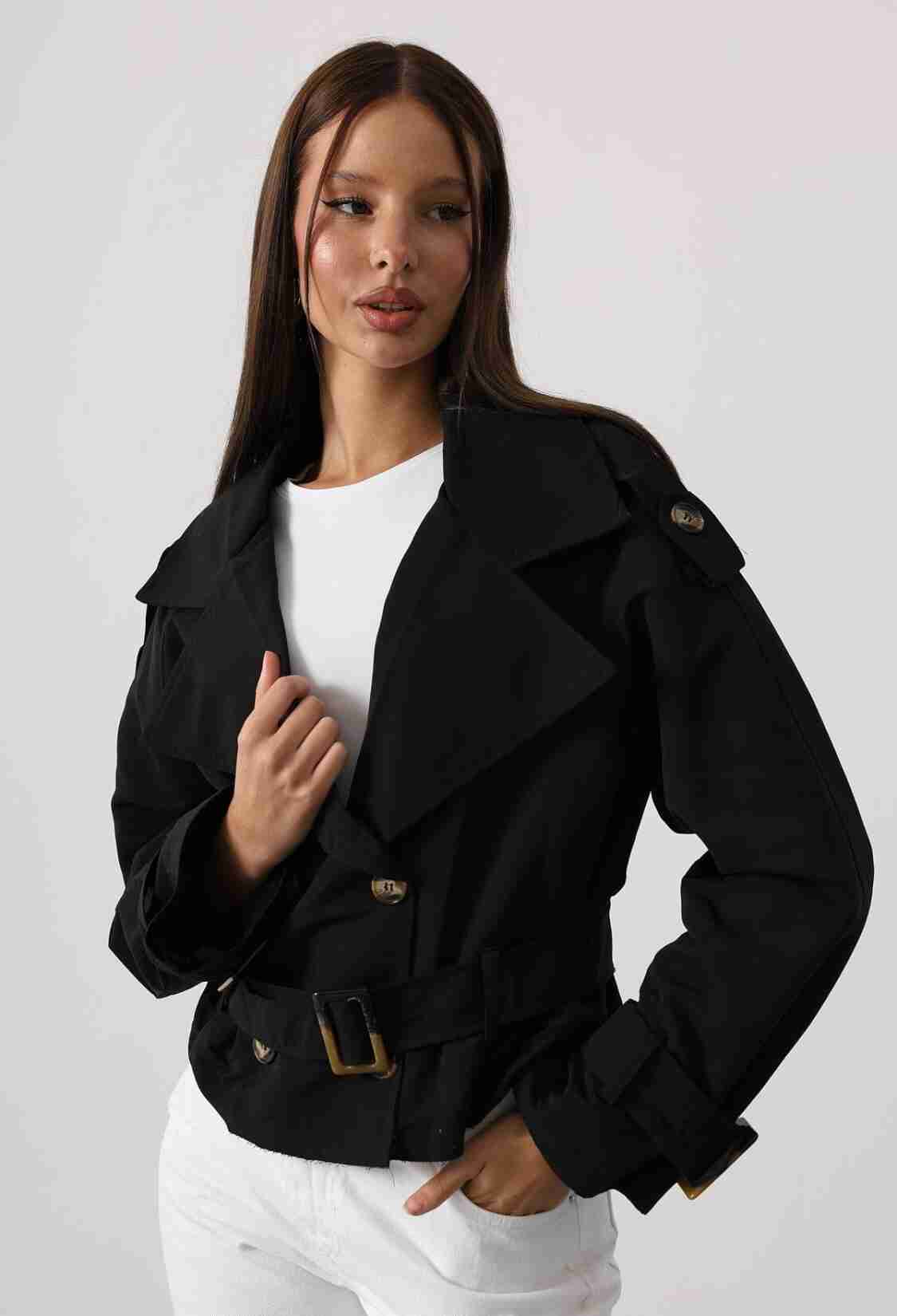 Trenchcoat Single-Breasted With Notched Collar - Brand: Reyon - Women & Kids, Baby Clothes Wholesale - TheBS Women