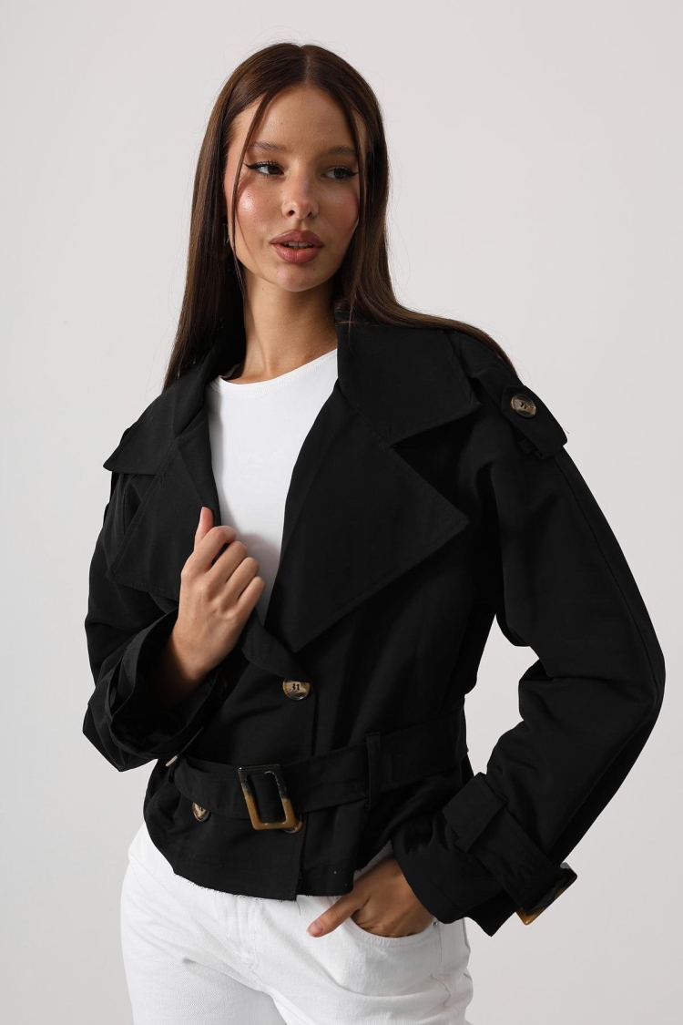 Trenchcoat Single-Breasted With Notched Collar - Brand: Reyon - Women & Kids, Baby Clothes Wholesale - TheBS Women