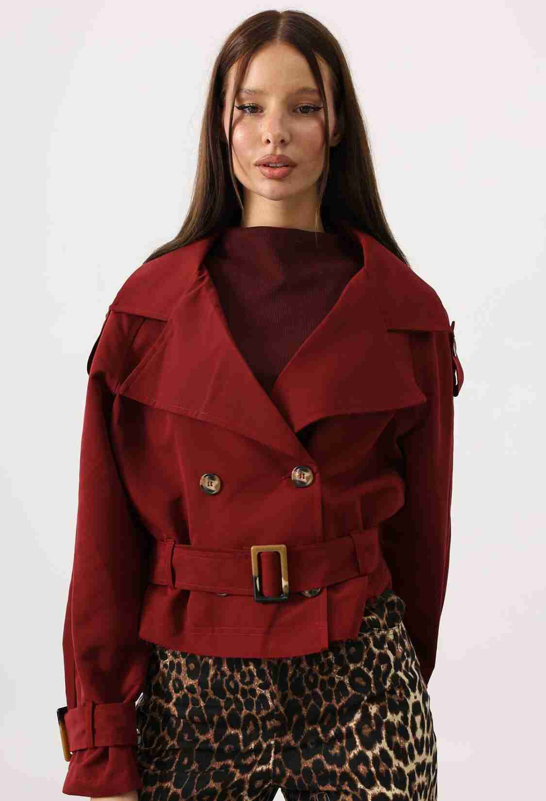 Trenchcoat Double-Breasted Elegant Coat - Brand: Reyon - Women & Kids, Baby Clothes Wholesale - TheBS Women