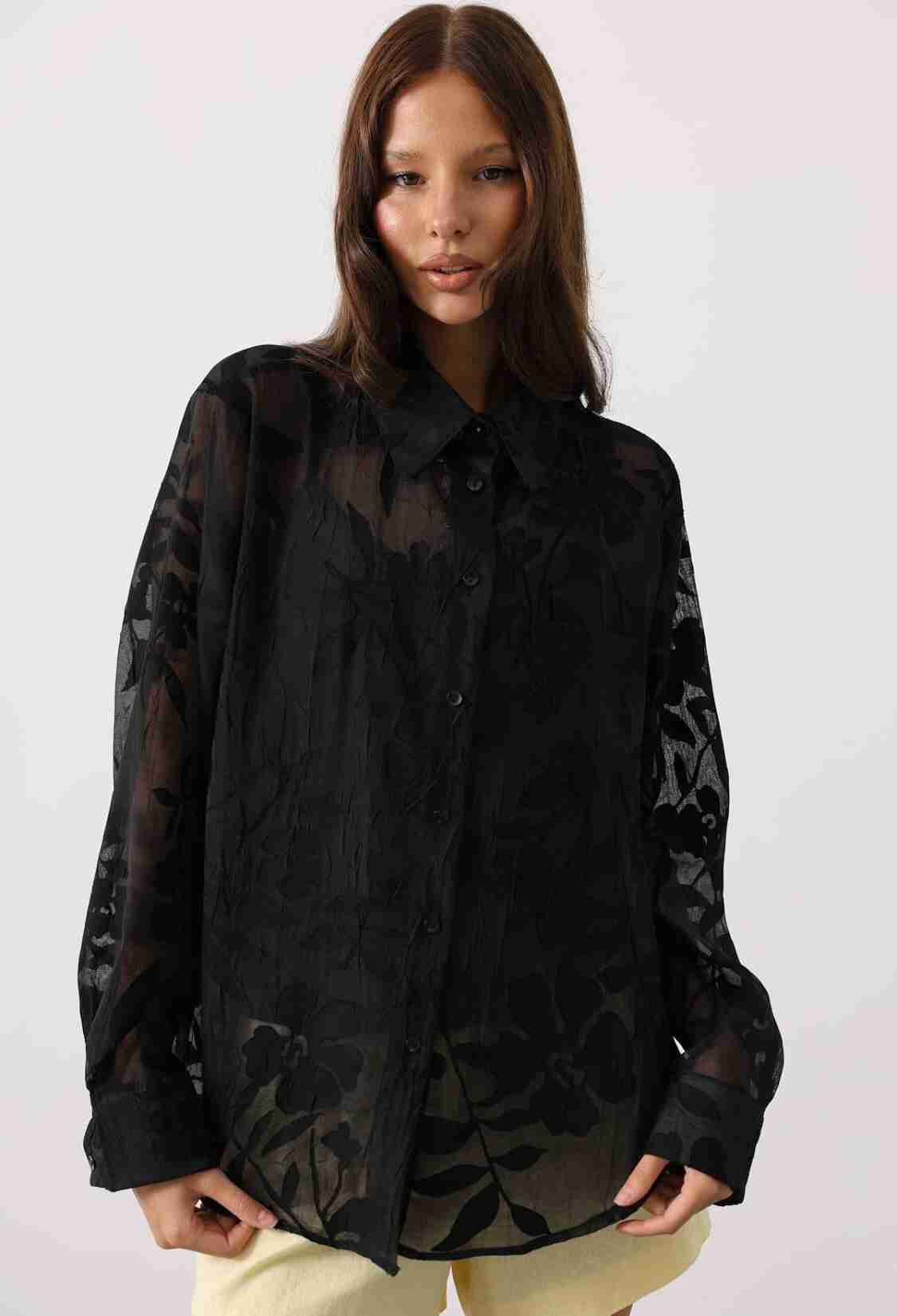 Elegant Buttoned Shirt With Notched Neck - Brand: Reyon - Women & Kids, Baby Clothes Wholesale - TheBS Women
