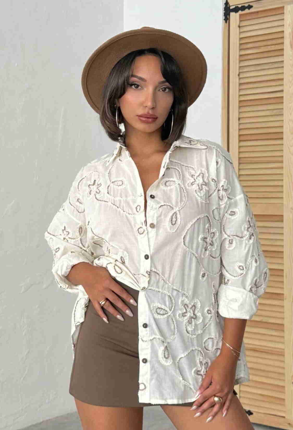 Beige Boho Casual Elegant Shirt - Brand: Topshow - Women & Kids, Baby Clothes Wholesale - TheBS Women