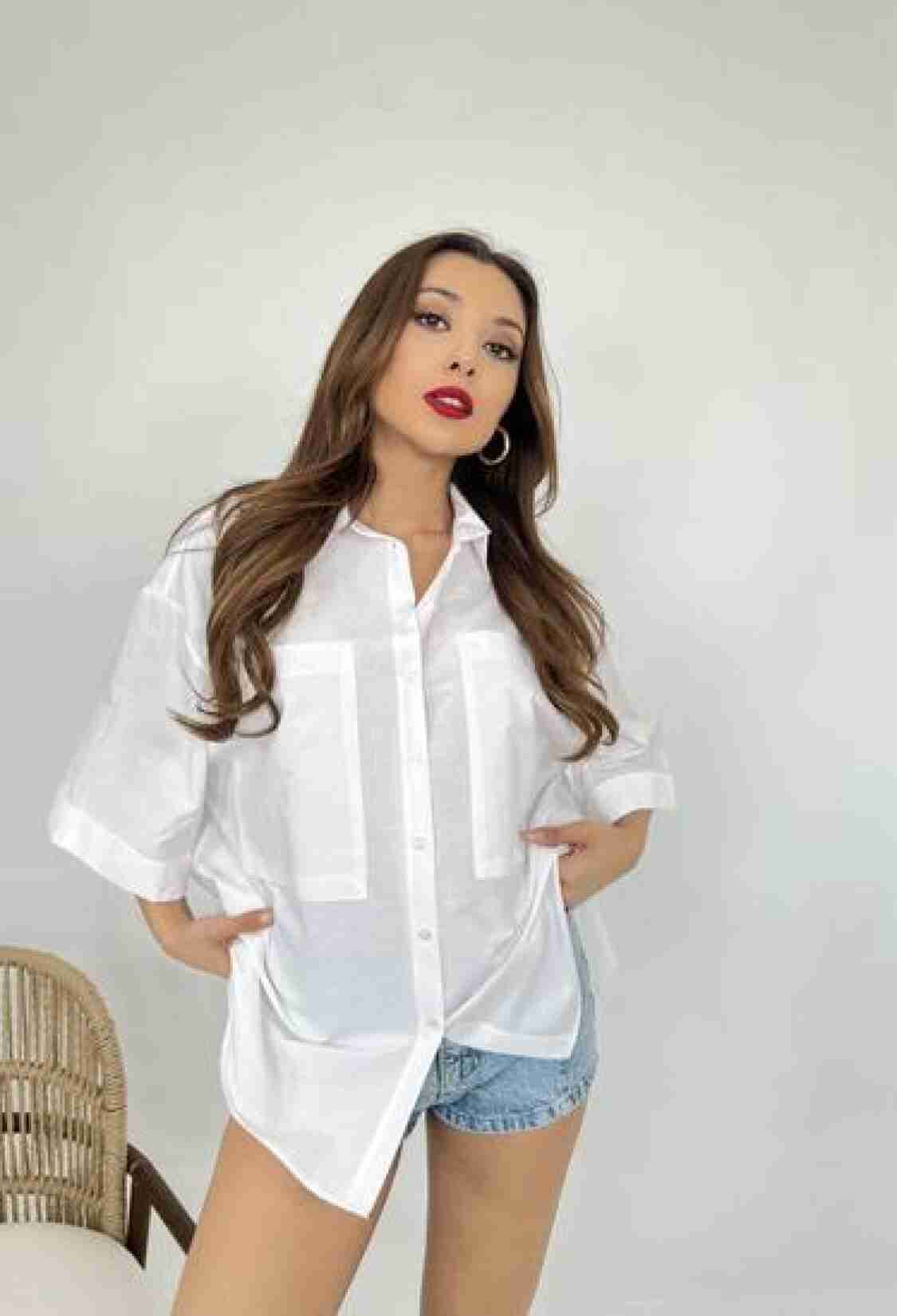 Casual Oversized Shirt With Shawl Collar - Brand: Fame - Women & Kids, Baby Clothes Wholesale - TheBS Women