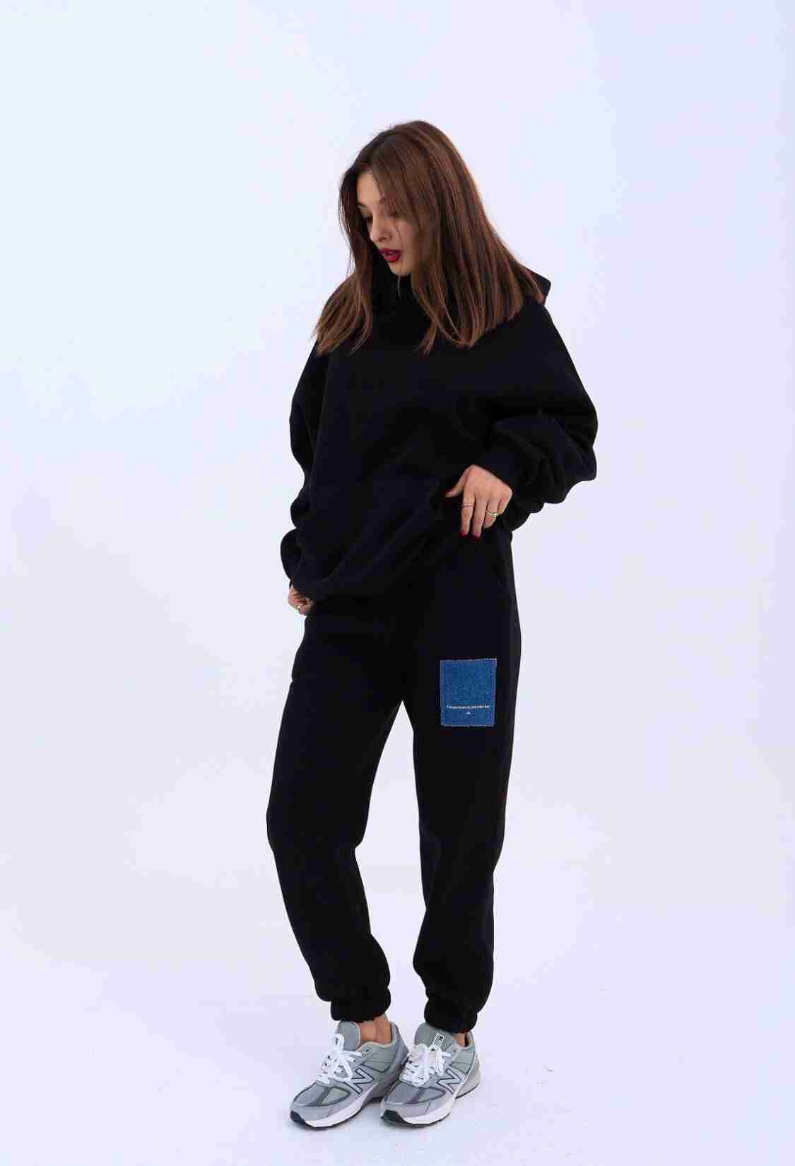 Black Tracksuit With Balloon Jogger Pants - Brand: Fame - Women & Kids, Baby Clothes Wholesale - TheBS Women