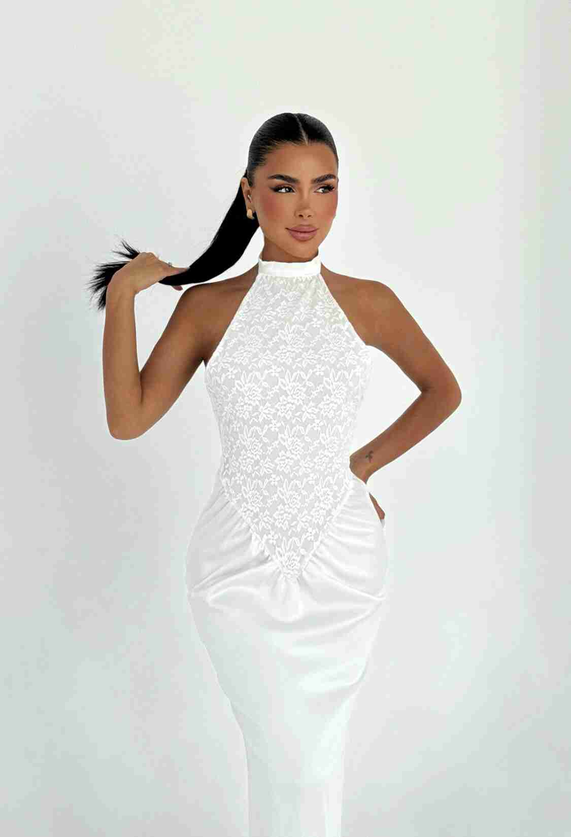 ElegantBodycon Dress With Floral Halter Neck - Brand: EYYO ATELIER - Women & Kids, Baby Clothes Wholesale - TheBS Women