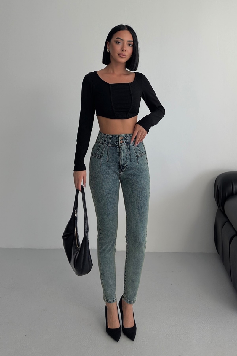 Mom Jeans High Waist Skinny Leg - Brand: XLove - Women & Kids, Baby Clothes Wholesale - TheBS Women