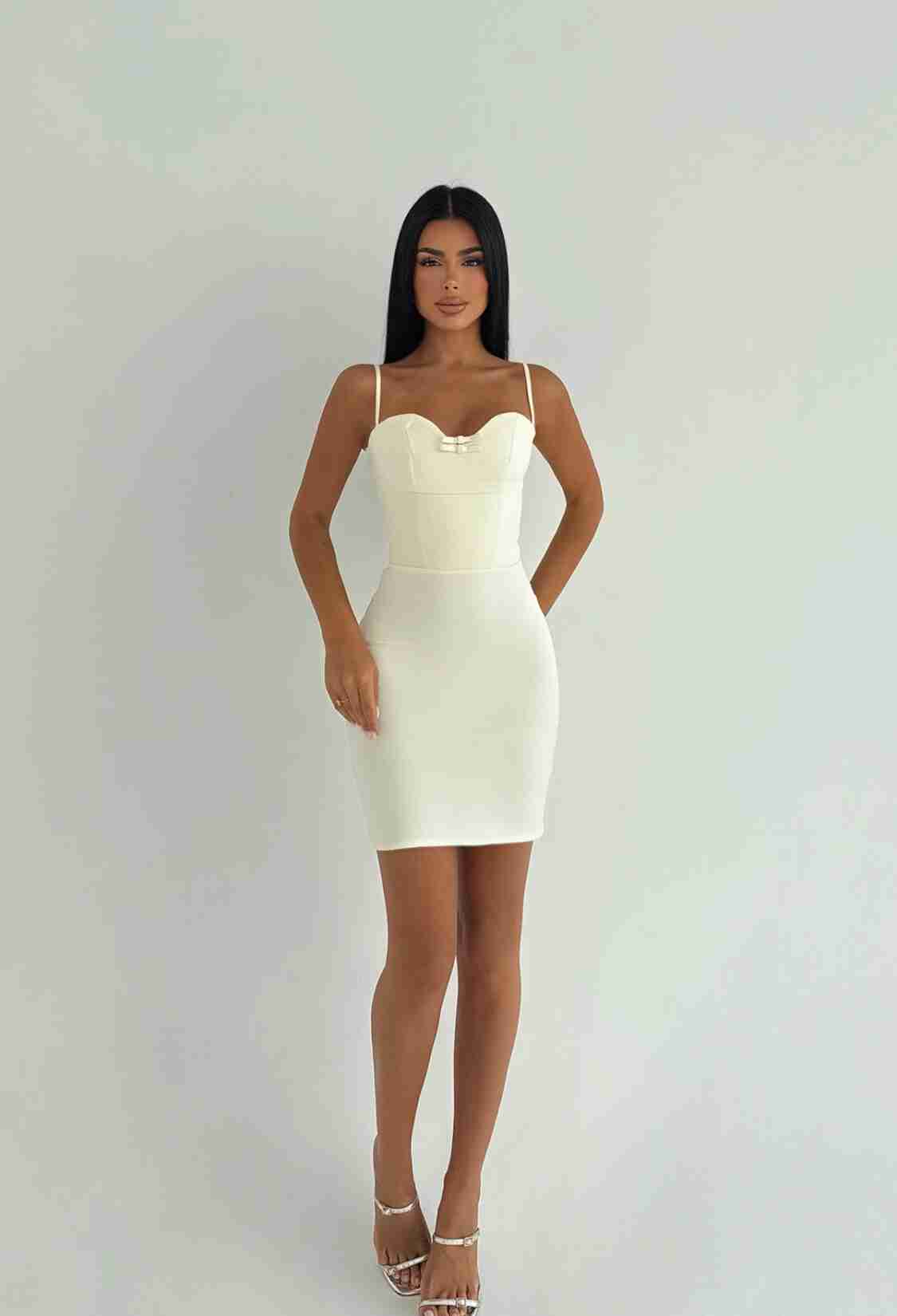 White Sexy Elegant Bodycon Mini Dress - Brand: EYYO ATELIER - Women & Kids, Baby Clothes Wholesale - TheBS Women