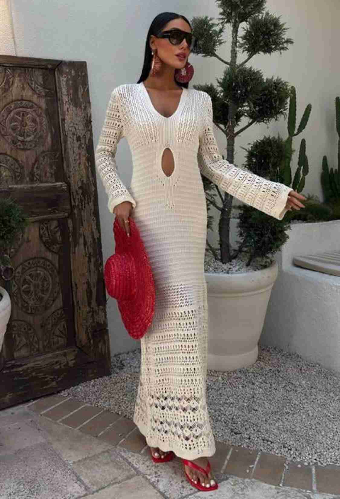 Belly Neckline Openwork Dress - Brand: Sobe Istanbul - Women & Kids, Baby Clothes Wholesale - TheBS Women