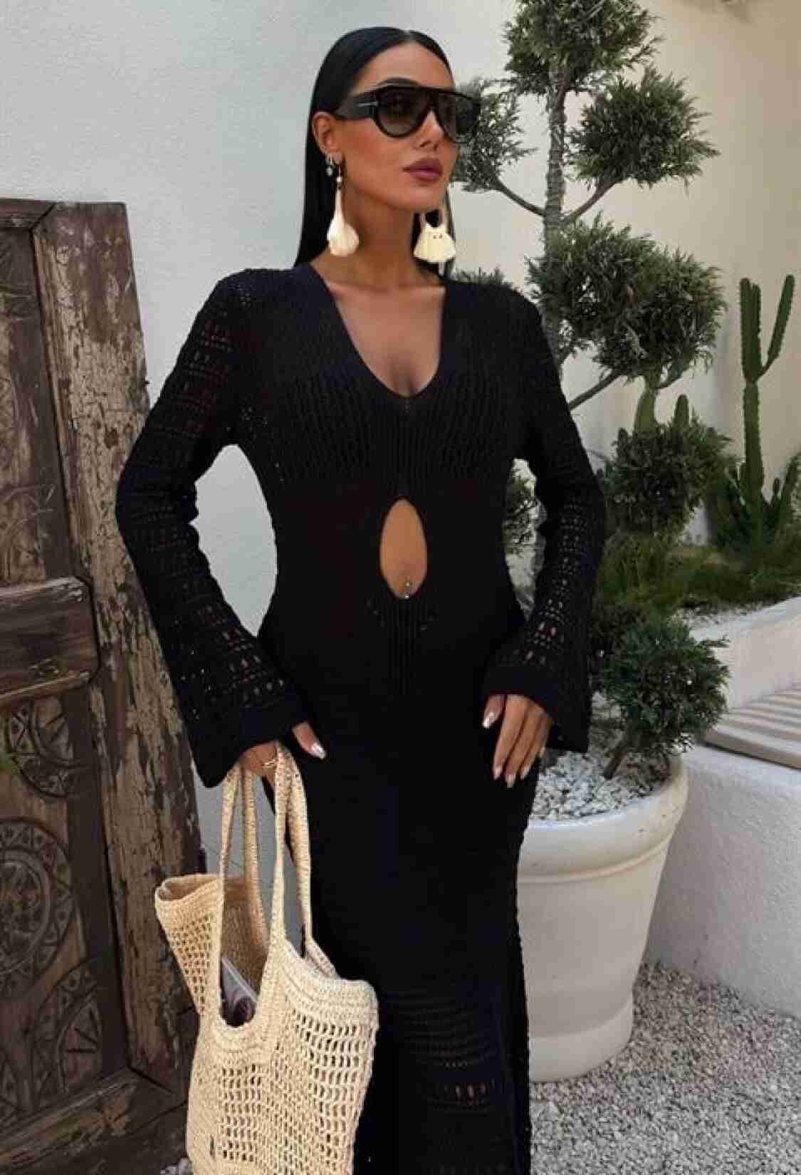 Belly Neckline Openwork Dress - Brand: Sobe Istanbul - Women & Kids, Baby Clothes Wholesale - TheBS Women