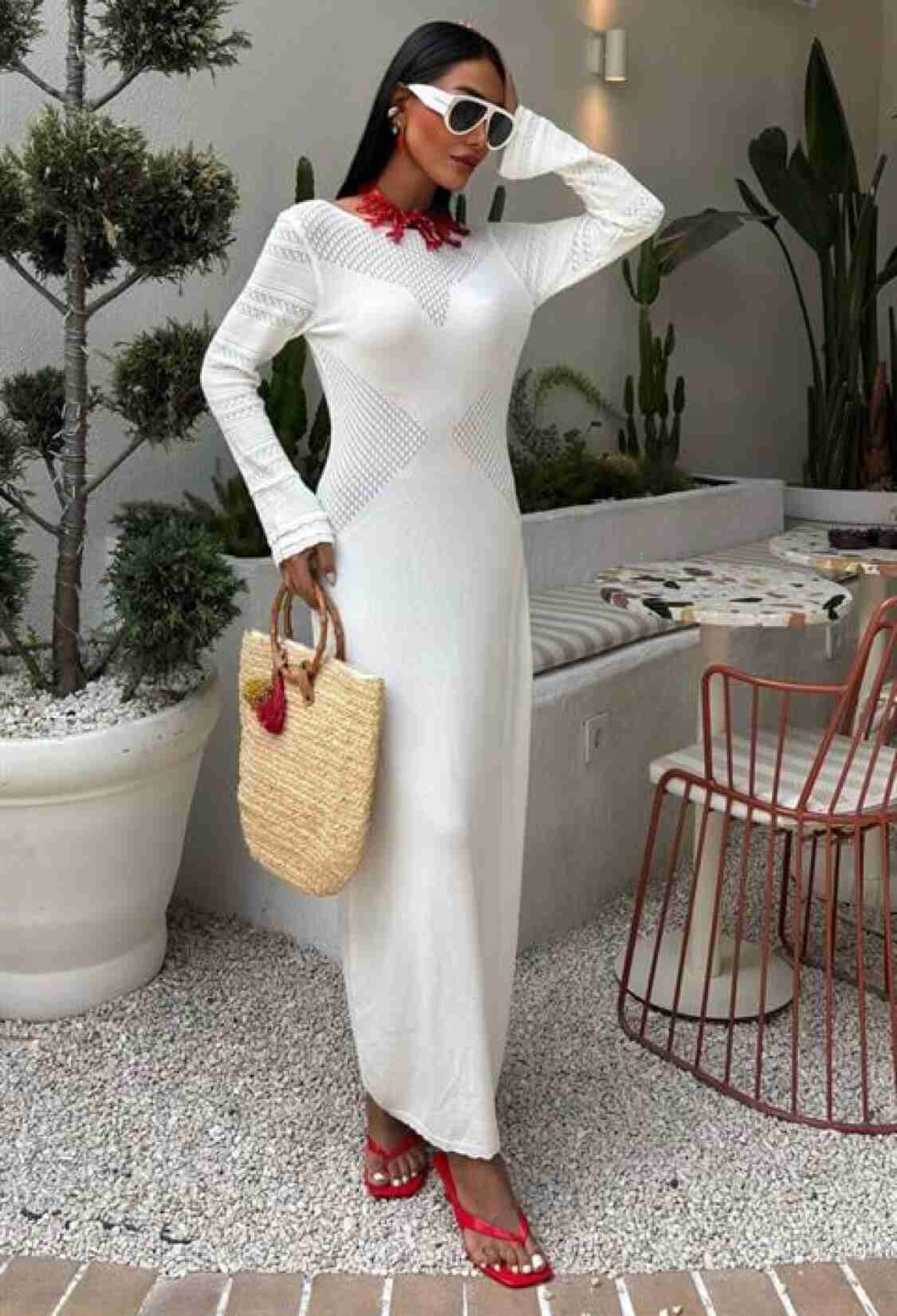 Openwork Detailed Crew Neck Sweater Dress - Brand: Sobe Istanbul - Women & Kids, Baby Clothes Wholesale - TheBS Women