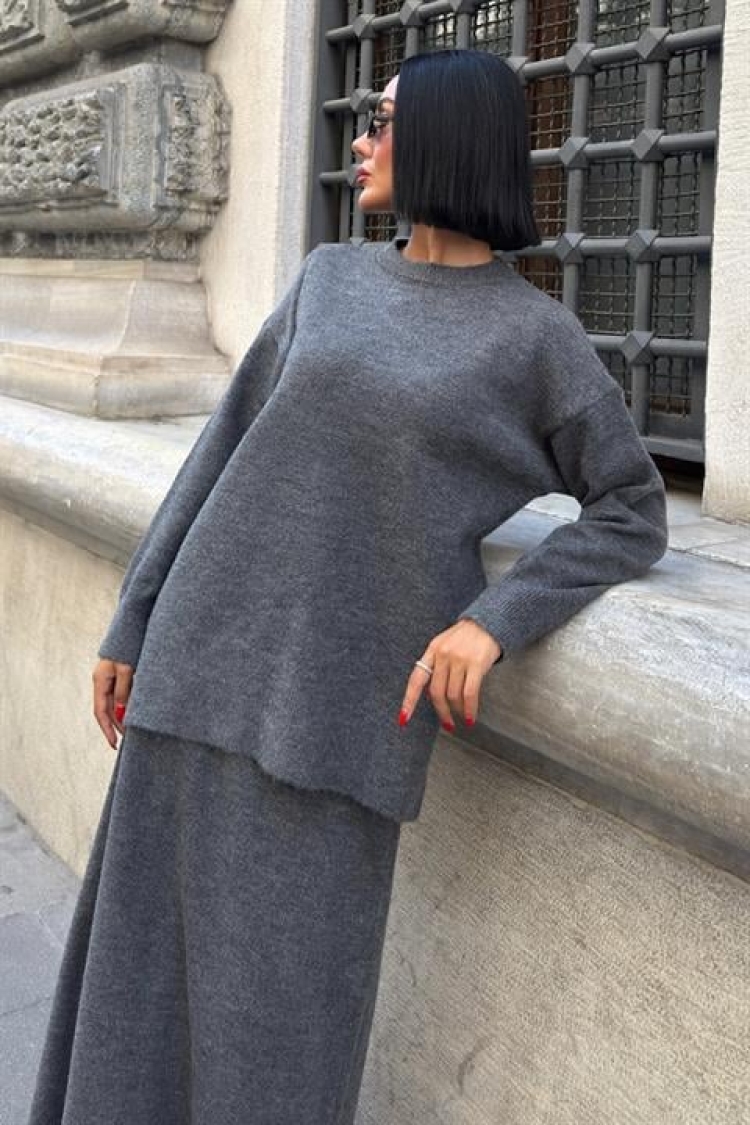Grey Modest Casual Elegant Set - Brand: Sobe Istanbul - Women & Kids, Baby Clothes Wholesale - TheBS Women