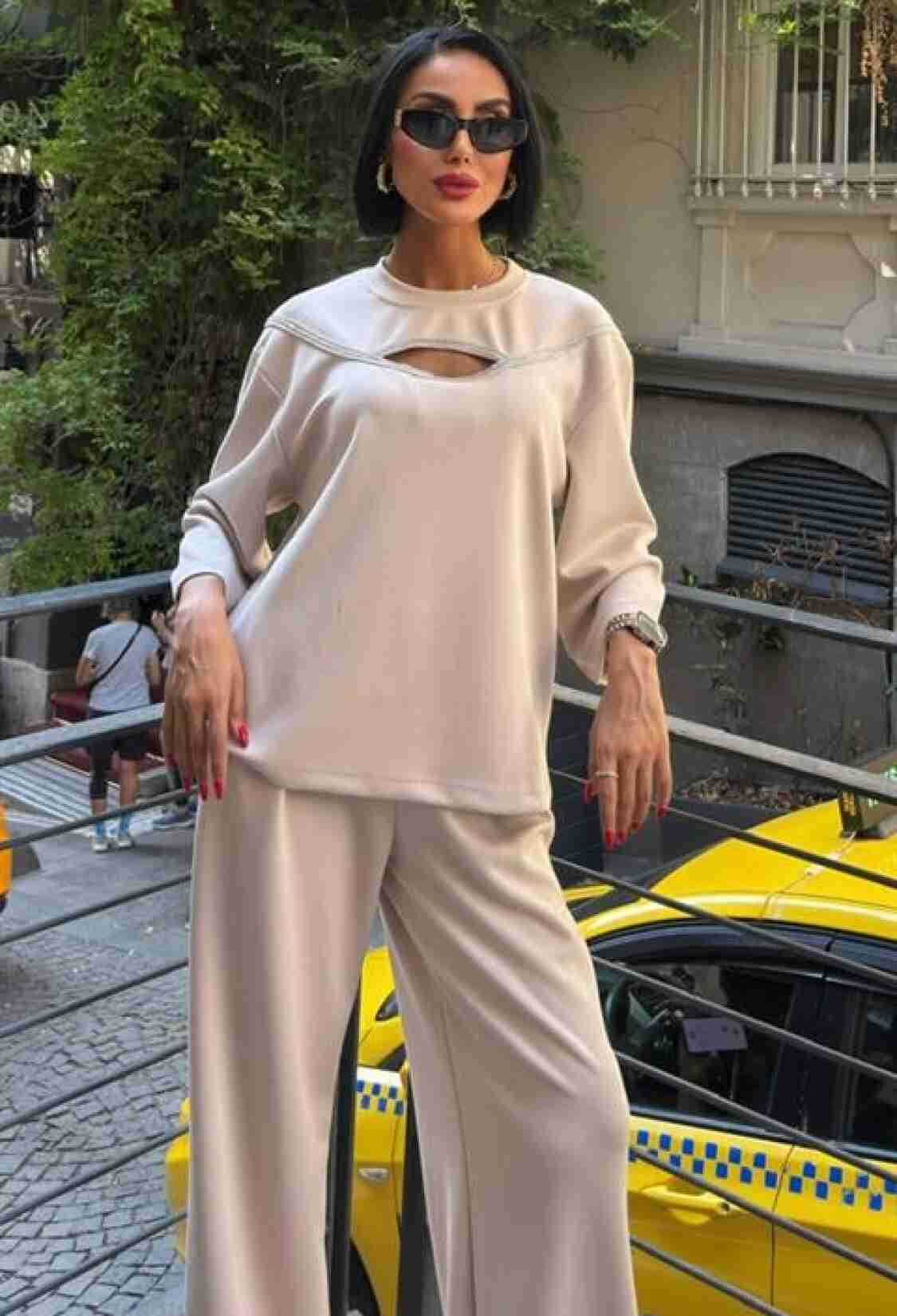 Beige Casual Elegant Oversized Palazzo Set - Brand: Sobe Istanbul - Women & Kids, Baby Clothes Wholesale - TheBS Women