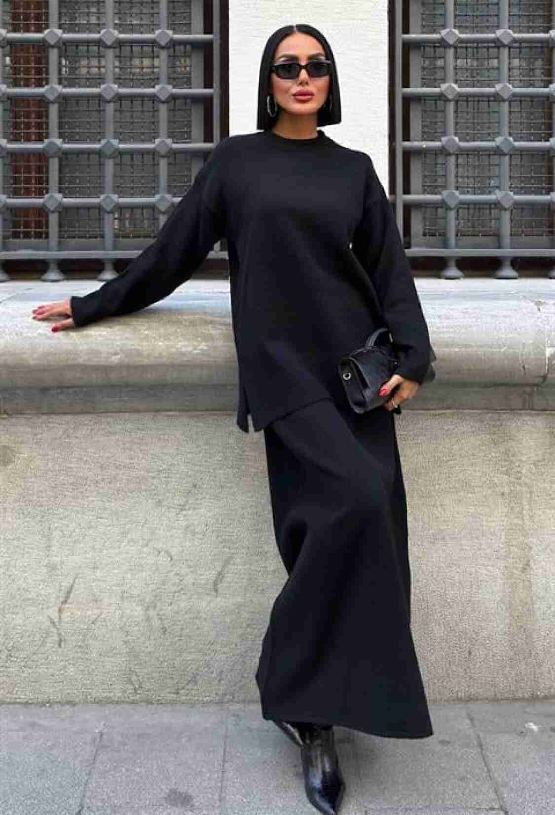 Modest Oversized Fit Bodycon Maxi Skirt Set - Brand: Sobe Istanbul - Women & Kids, Baby Clothes Wholesale - TheBS Women
