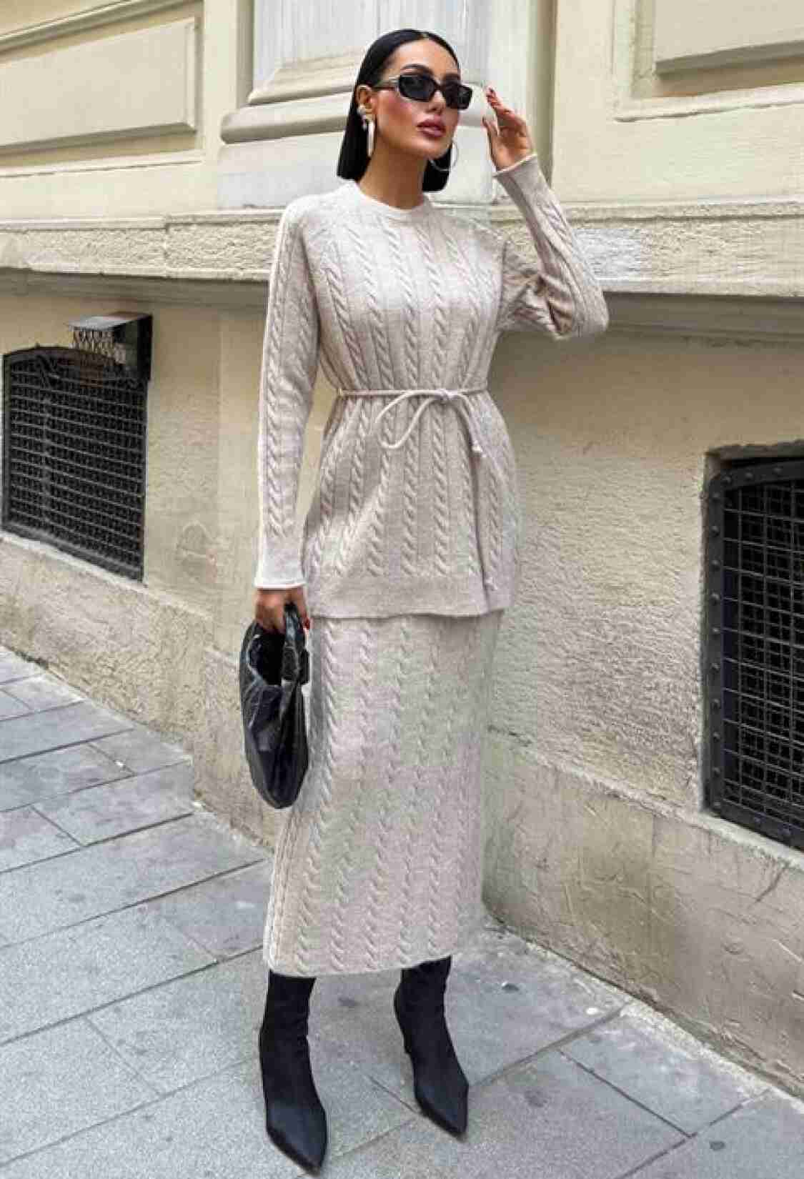 Beige Modest Casual Elegant Set - Brand: Sobe Istanbul - Women & Kids, Baby Clothes Wholesale - TheBS Women