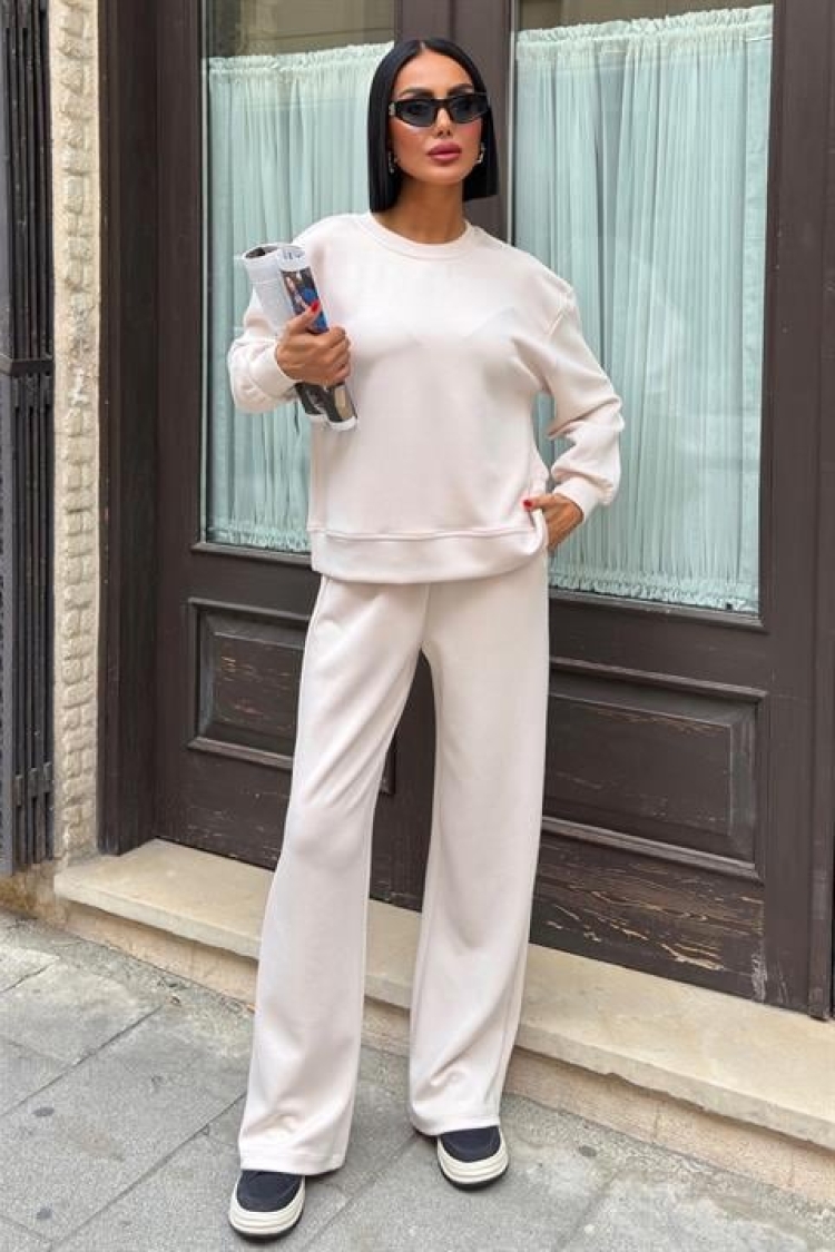 Beige Casual Sport Modest Jogger Set - Brand: Sobe Istanbul - Women & Kids, Baby Clothes Wholesale - TheBS Women