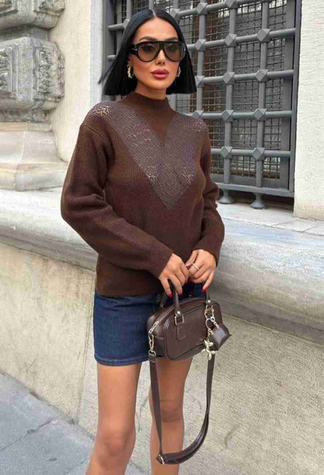 Sweater With High Neck And Regular Fit - Brand: Sobe Istanbul - Women & Kids, Baby Clothes Wholesale - TheBS Women