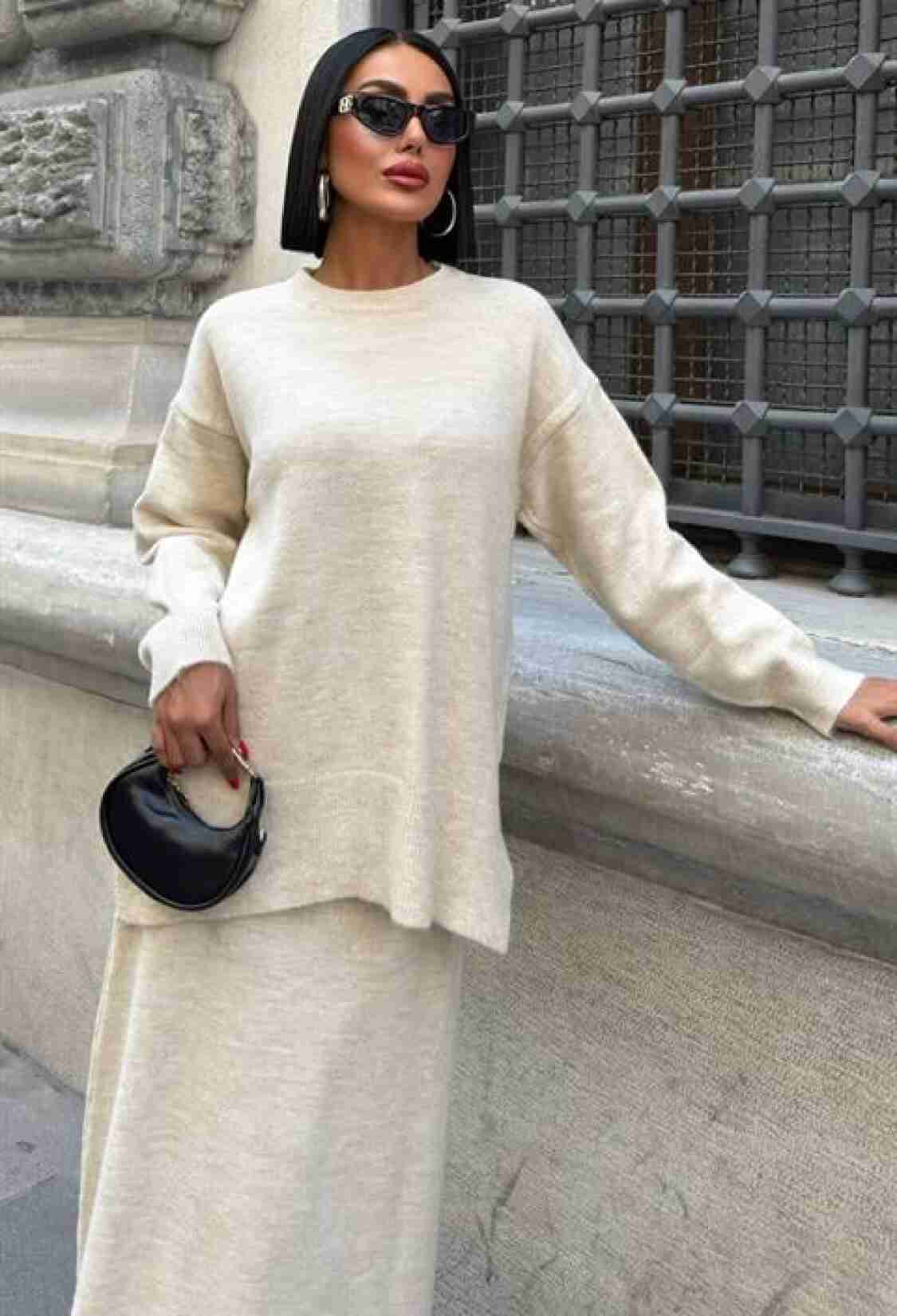 Beige Elegant Pencil Skirt Set - Brand: Sobe Istanbul - Women & Kids, Baby Clothes Wholesale - TheBS Women