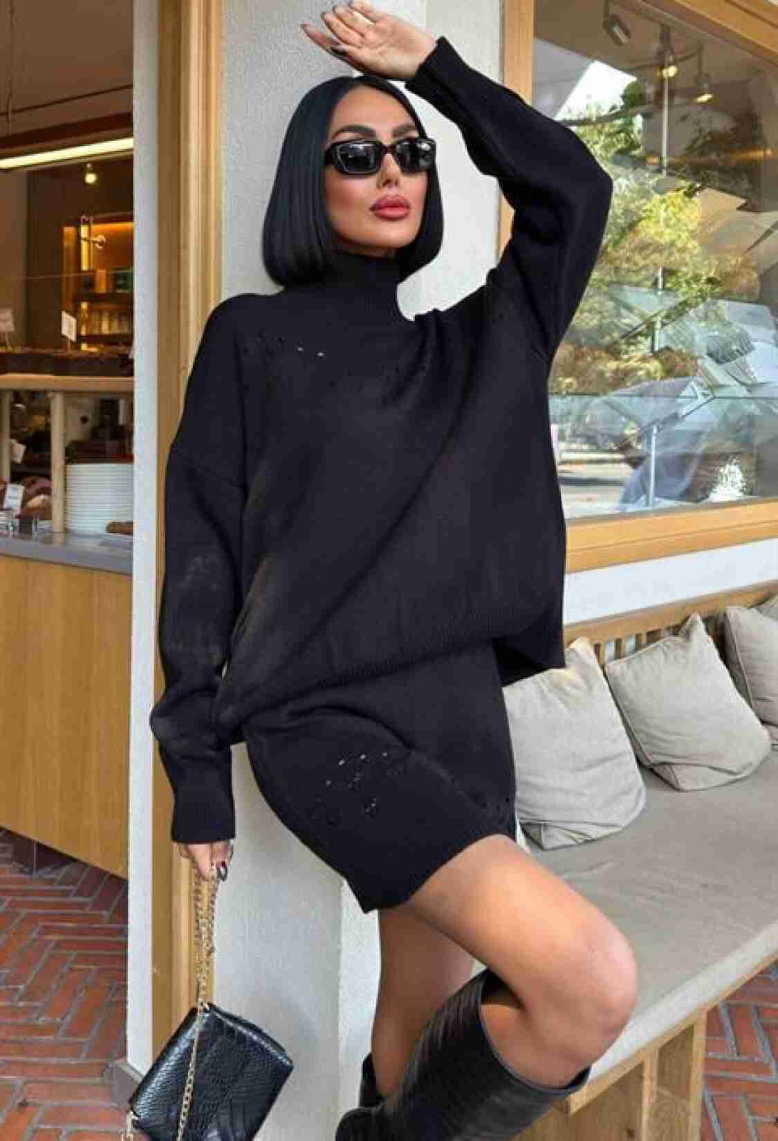 Set With Turtle Neck And Bodycon Mini Skirt - Brand: Sobe Istanbul - Women & Kids, Baby Clothes Wholesale - TheBS Women