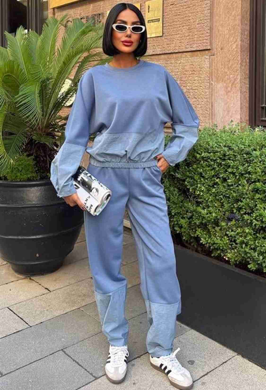 Blue Color Block Casual Sport Set - Brand: Sobe Istanbul - Women & Kids, Baby Clothes Wholesale - TheBS Women