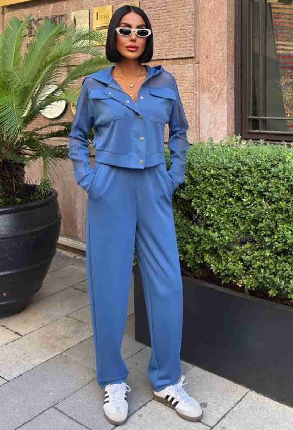 Blue Casual Sport Streetwear Set - Brand: Sobe Istanbul - Women & Kids, Baby Clothes Wholesale - TheBS Women