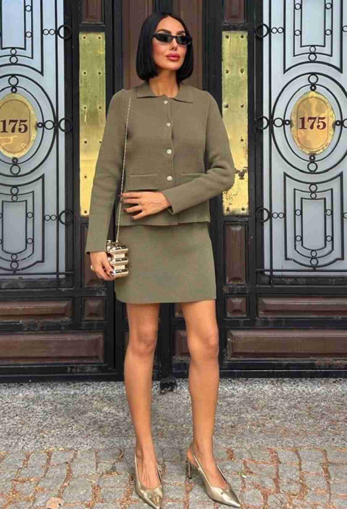 Elegant Fitted Set With Pencil Mini Skirt - Brand: Sobe Istanbul - Women & Kids, Baby Clothes Wholesale - TheBS Women