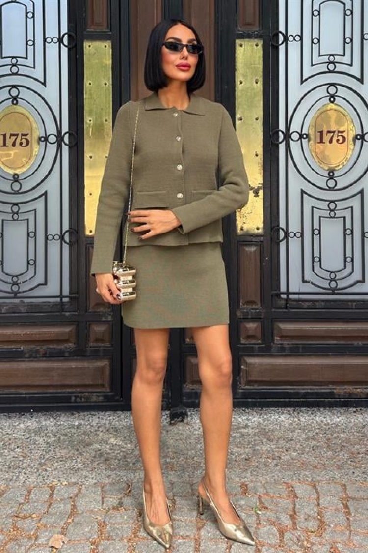 Elegant Fitted Set With Pencil Mini Skirt - Brand: Sobe Istanbul - Women & Kids, Baby Clothes Wholesale - TheBS Women