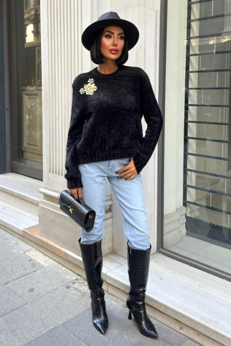 Sweater Casual Elegant Crew Neck Long Sleeve - Brand: Sobe Istanbul - Women & Kids, Baby Clothes Wholesale - TheBS Women