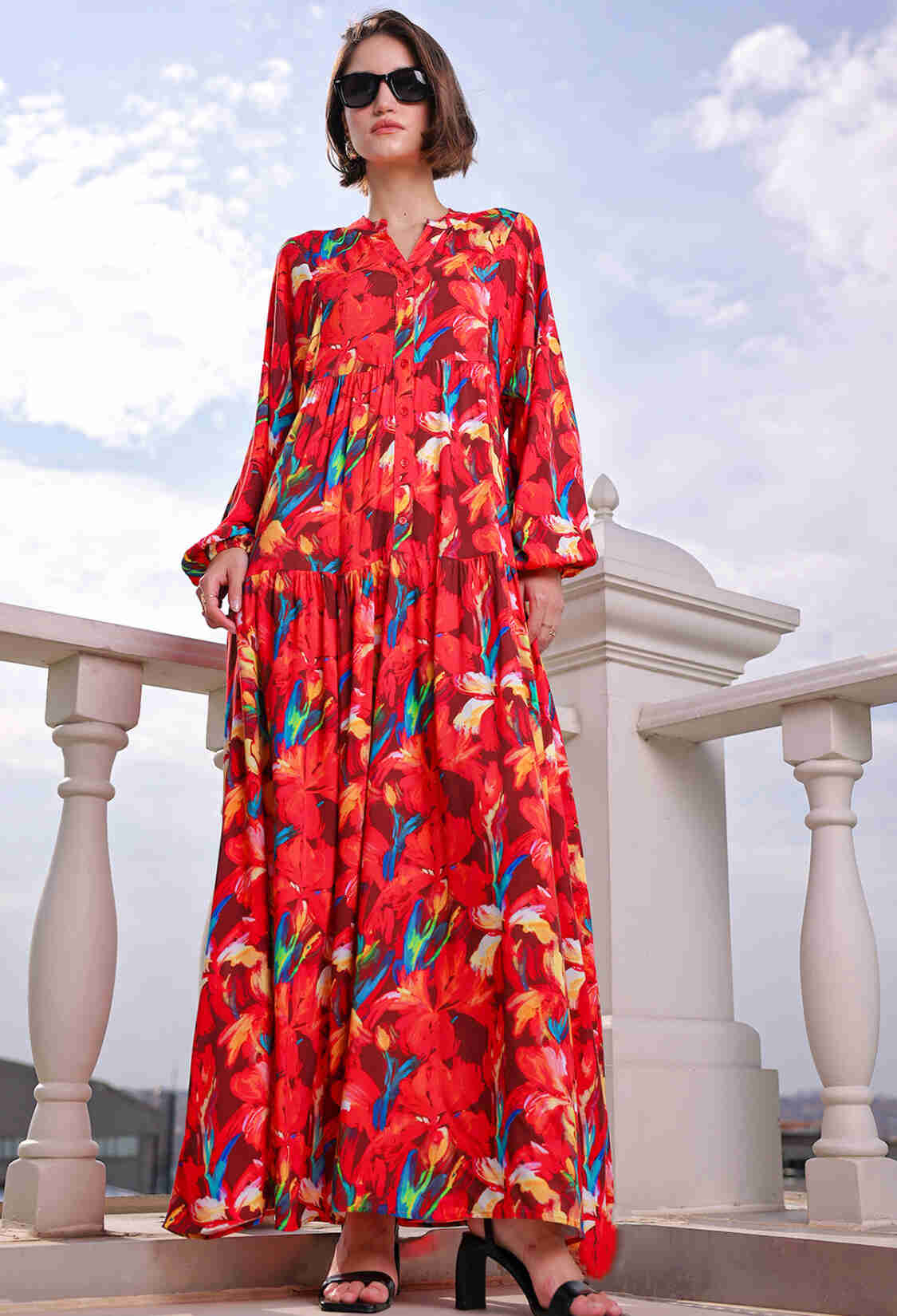 Boho A-Line Dress With Floral Print - Brand: Bigdart - Women & Kids, Baby Clothes Wholesale - TheBS Women