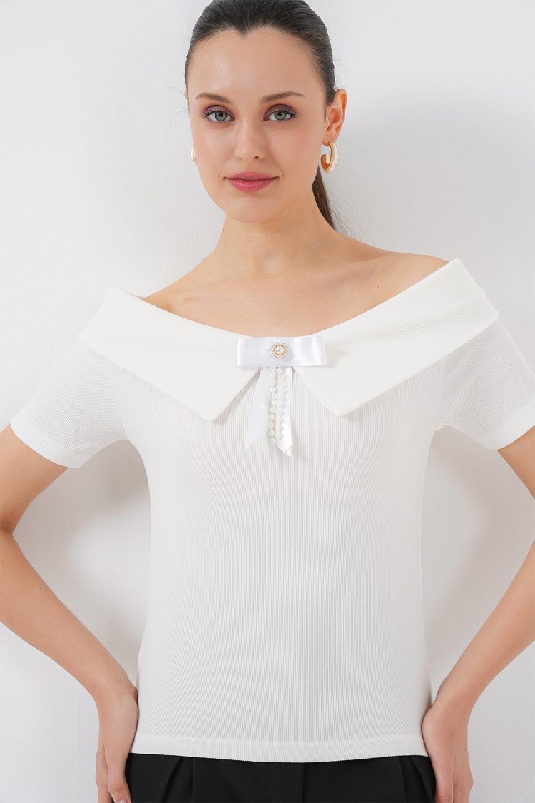 Elegant Slim Fit Off Shoulder Blouse - Brand: Bigdart - Women & Kids, Baby Clothes Wholesale - TheBS Women