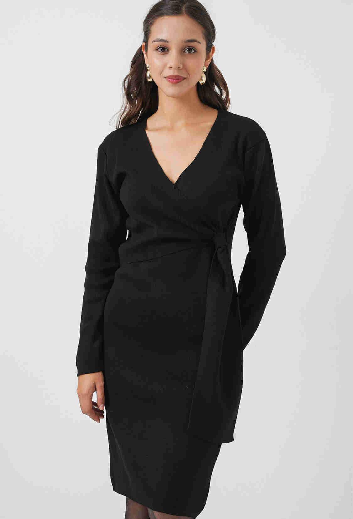 ElegantWrap Dress With V-Neck - Brand: Bigdart - Women & Kids, Baby Clothes Wholesale - TheBS Women