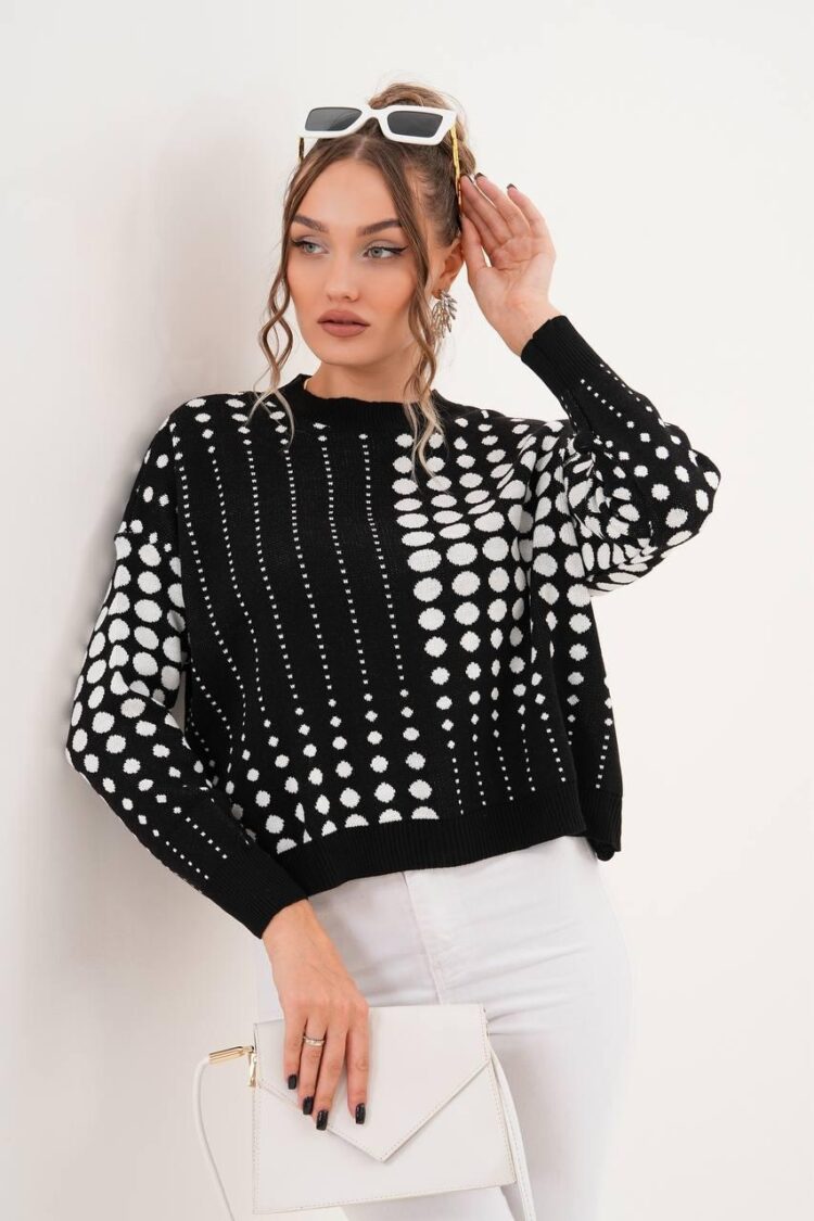 Oversized Polka Dot Sweater - Brand: My Jest Fashion - Women & Kids, Baby Clothes Wholesale - TheBS Women