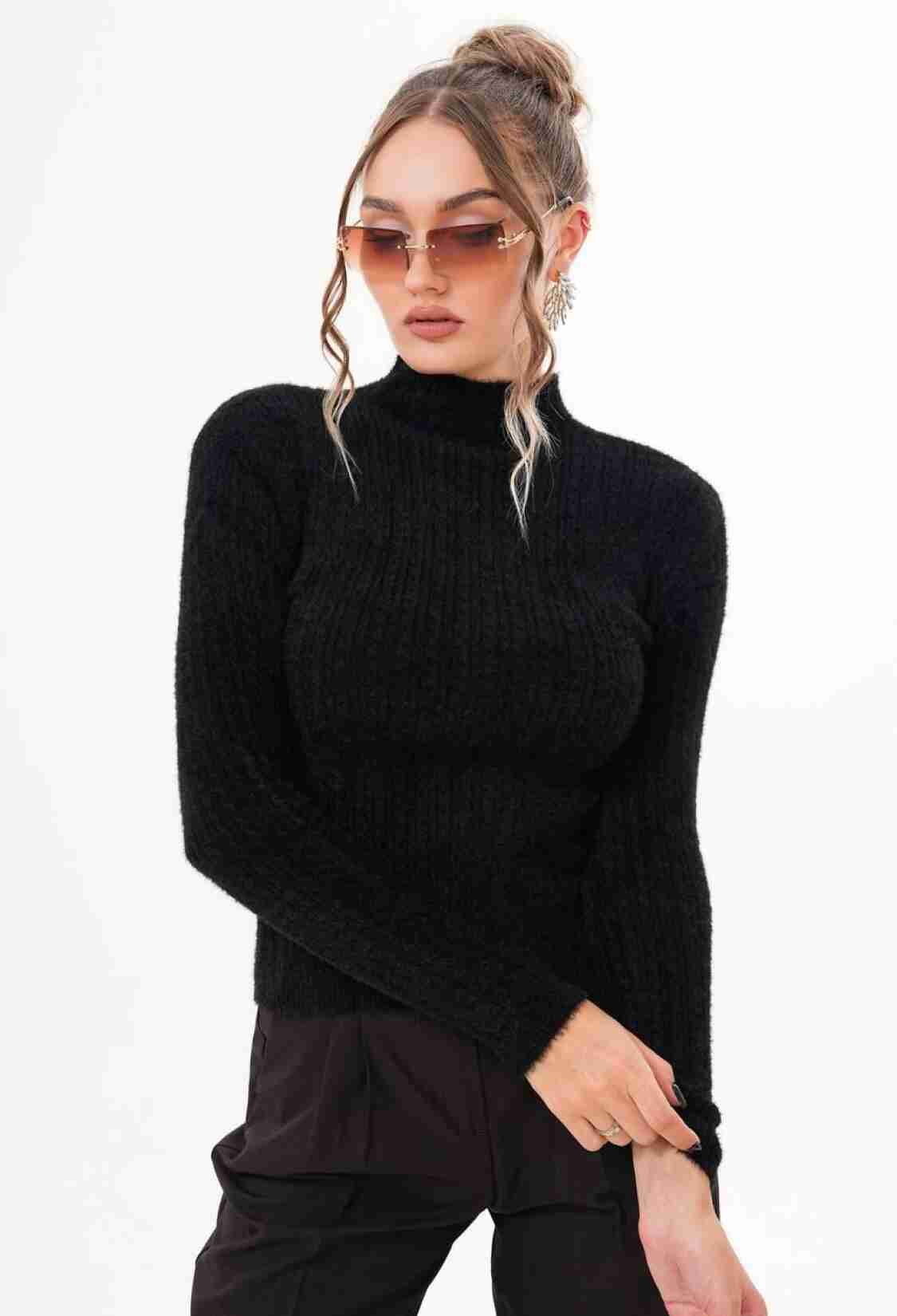 Elegant Slim Fit High Neck Sweater - Brand: My Jest Fashion - Women & Kids, Baby Clothes Wholesale - TheBS Women