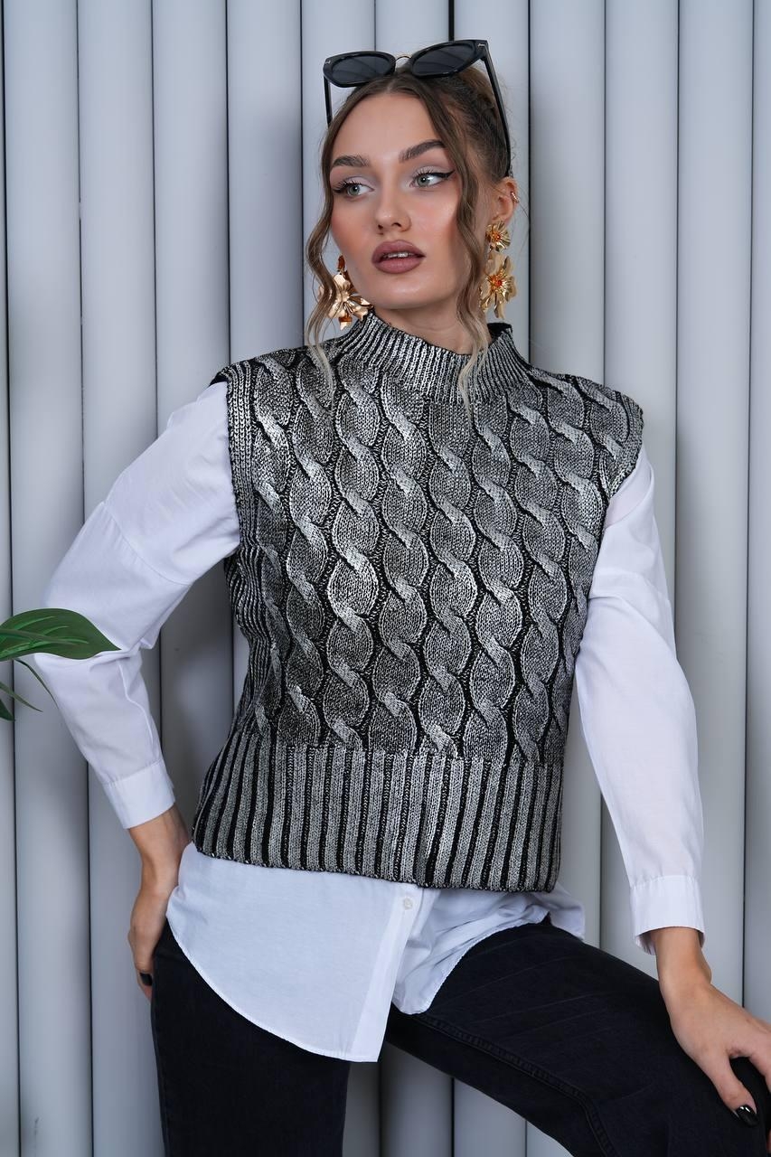 Black Striped Geometric Casual Vest - Brand: My Jest Fashion - Women & Kids, Baby Clothes Wholesale - TheBS Women