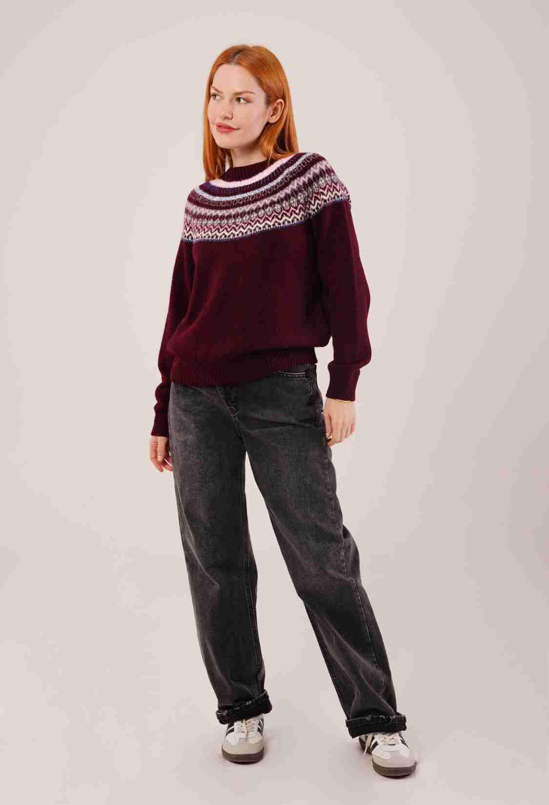 Sweater With Checkered Pattern - Brand: Lustrin - Women & Kids, Baby Clothes Wholesale - TheBS Women