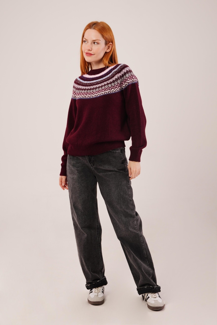 Sweater With Checkered Pattern - Brand: Lustrin - Women & Kids, Baby Clothes Wholesale - TheBS Women