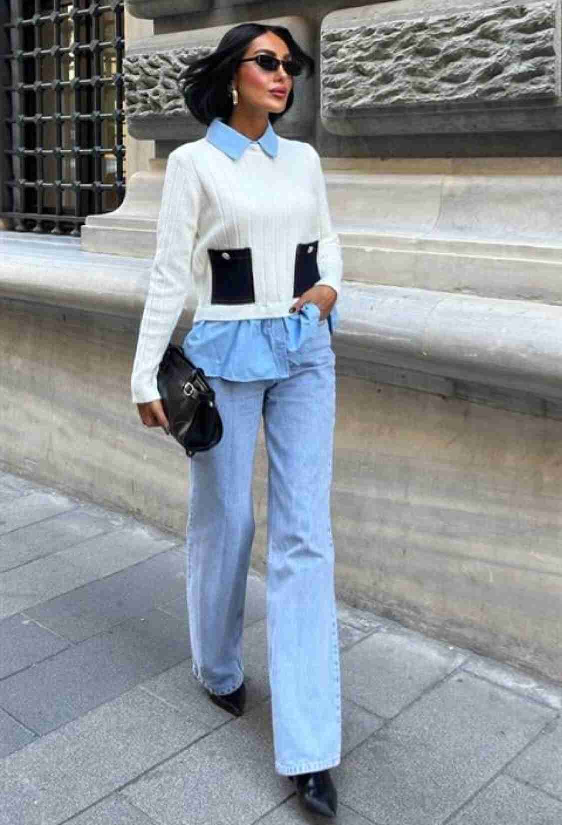 White Polo Neck Casual Sweater - Brand: Sobe Istanbul - Women & Kids, Baby Clothes Wholesale - TheBS Women