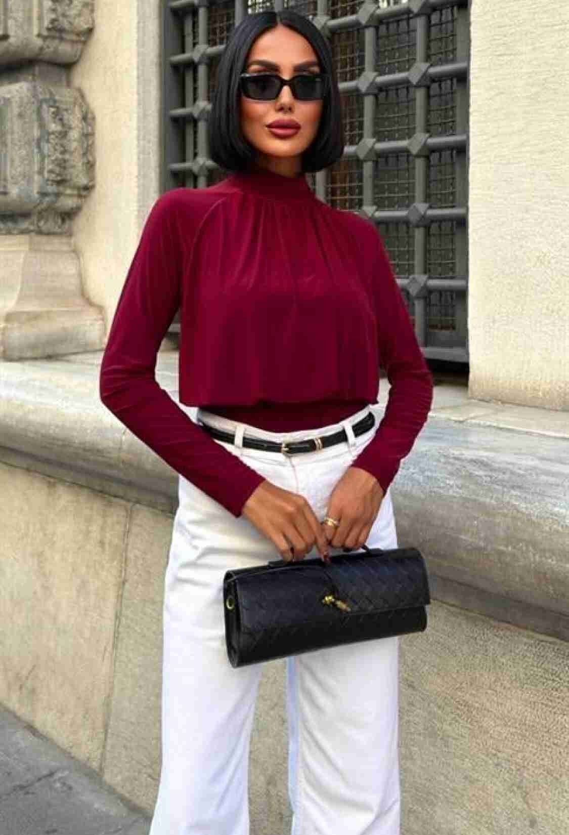 Elegant Blouse With High Neck And Long Sleeves - Brand: Sobe Istanbul - Women & Kids, Baby Clothes Wholesale - TheBS Women