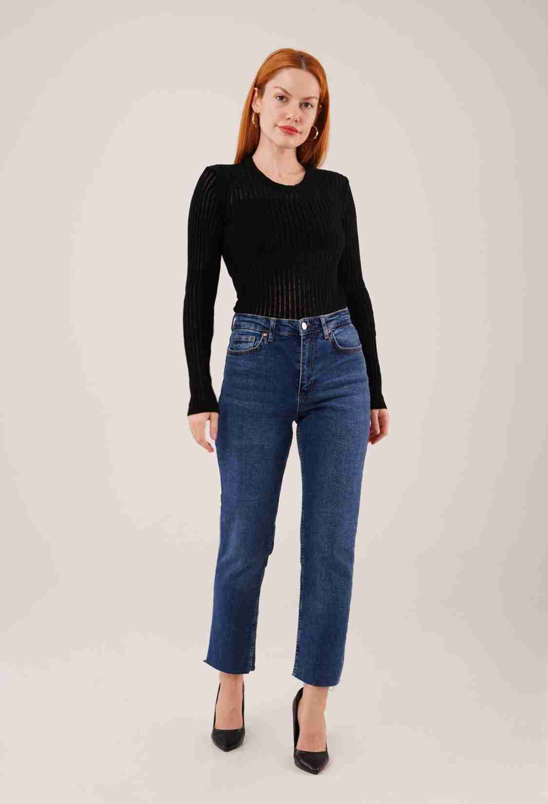 Black Striped Slim Fit Blouse - Brand: Lustrin - Women & Kids, Baby Clothes Wholesale - TheBS Women