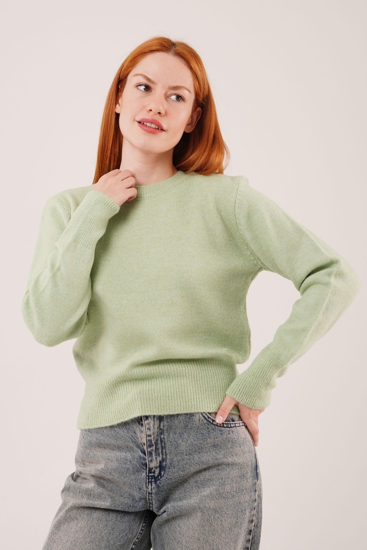 Sweater With Crew Neck And Long Sleeves - Brand: Lustrin - Women & Kids, Baby Clothes Wholesale - TheBS Women