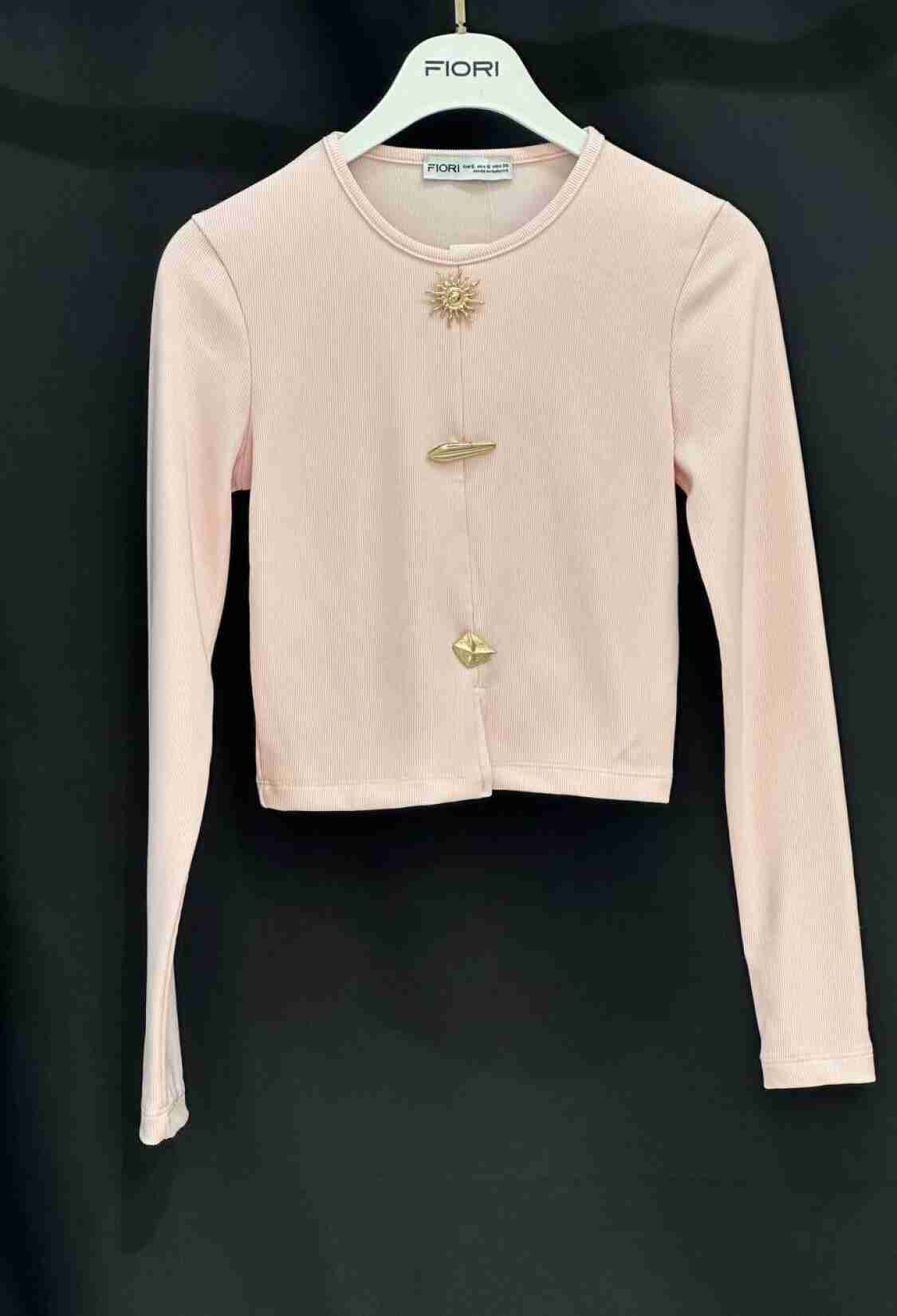 Slim Fit Blouse With Long Straight Sleeves - Brand: Fiori - Women & Kids, Baby Clothes Wholesale - TheBS Women