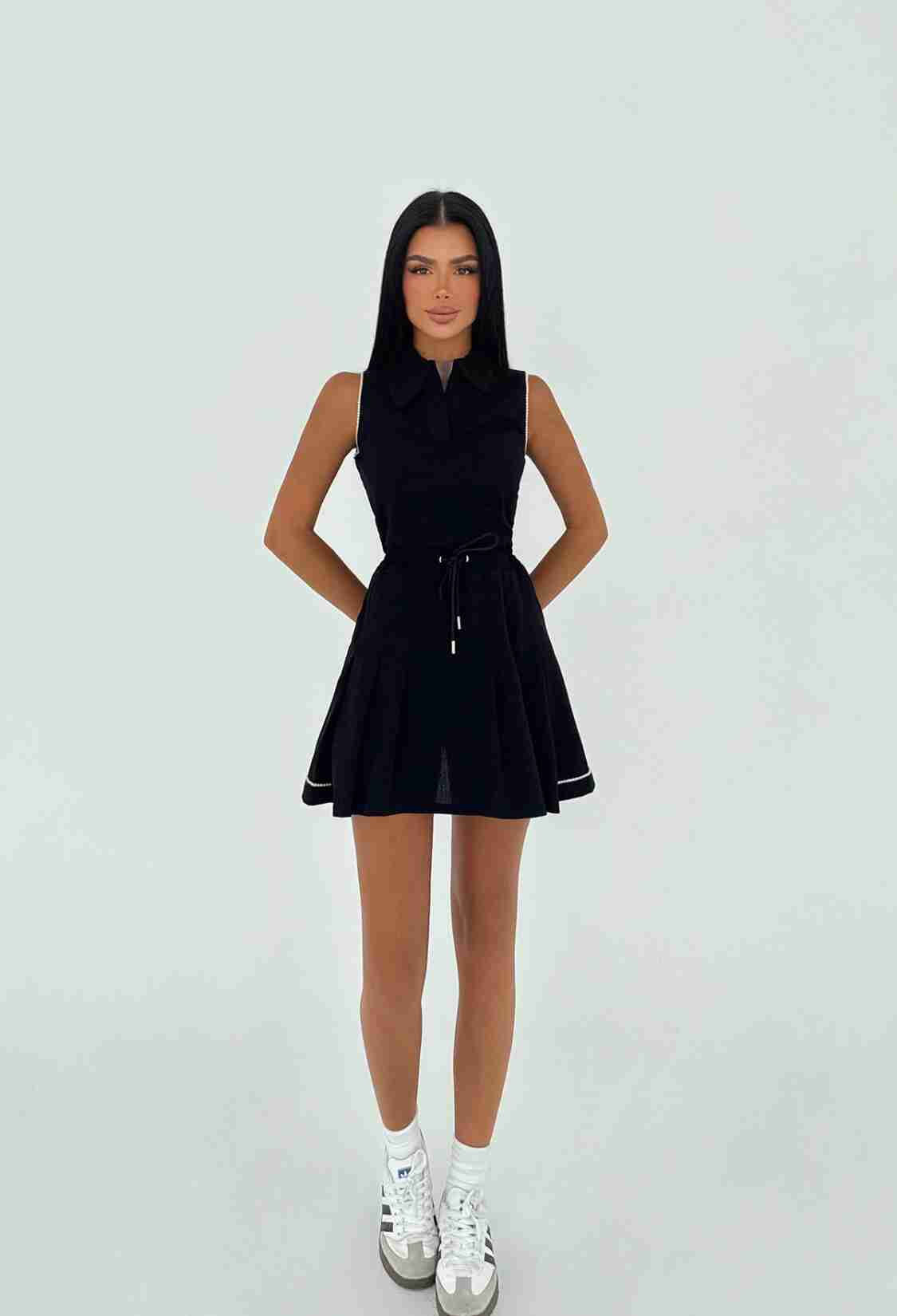 Fit And Flare Polo Neck Mini Dress - Brand: EYYO ATELIER - Women & Kids, Baby Clothes Wholesale - TheBS Women