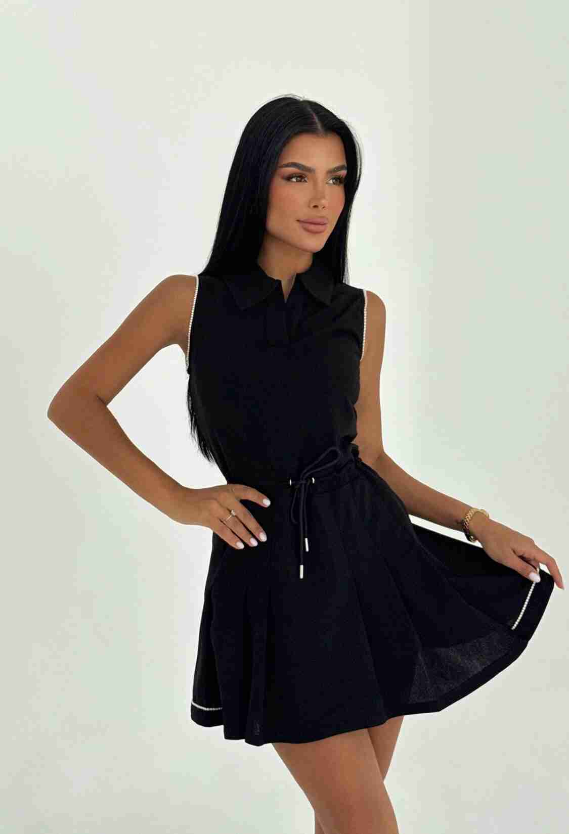 Fit And Flare Polo Neck Mini Dress - Brand: EYYO ATELIER - Women & Kids, Baby Clothes Wholesale - TheBS Women