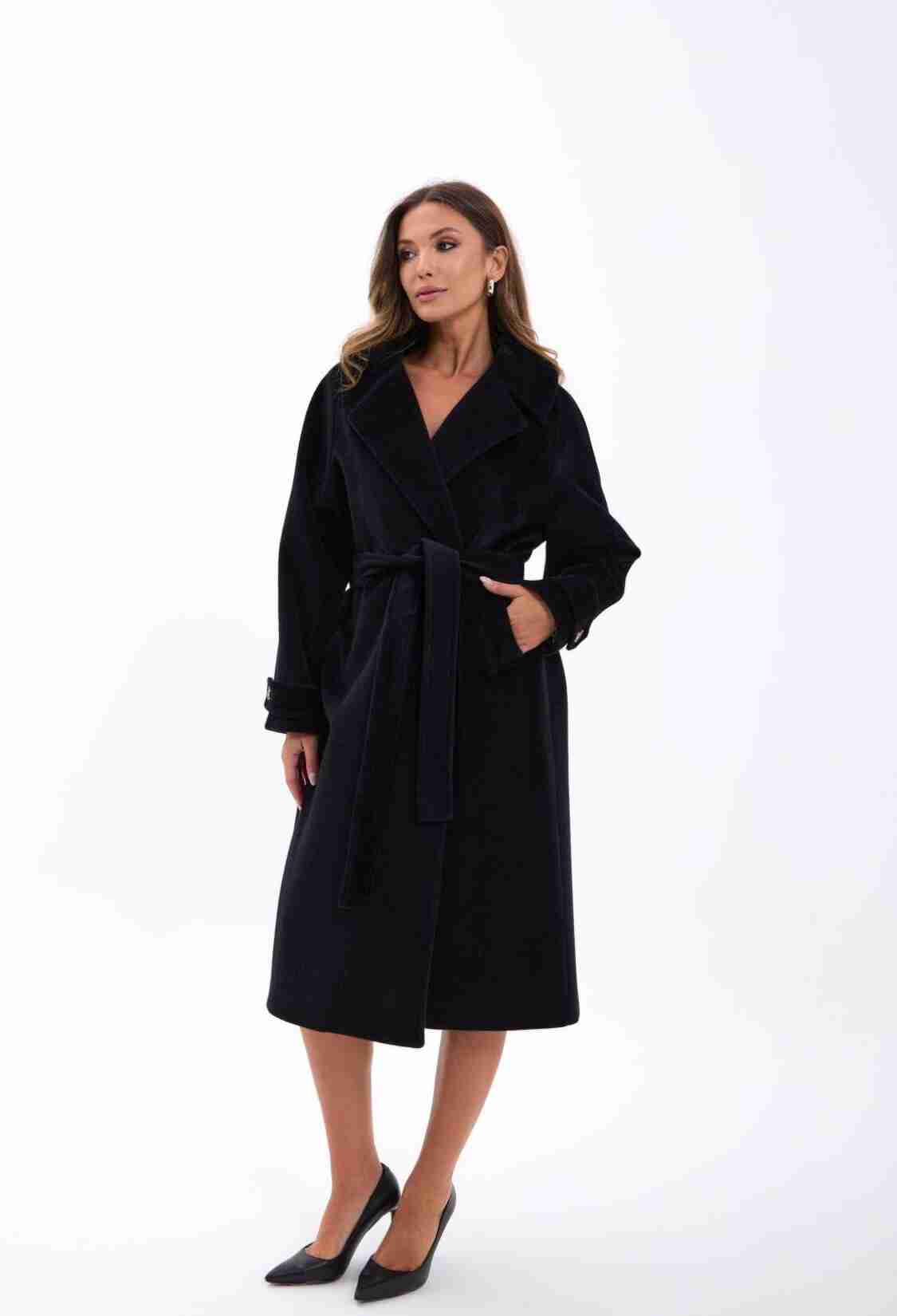 Elegant Wrapover Long Coat - Brand: Fame - Women & Kids, Baby Clothes Wholesale - TheBS Women