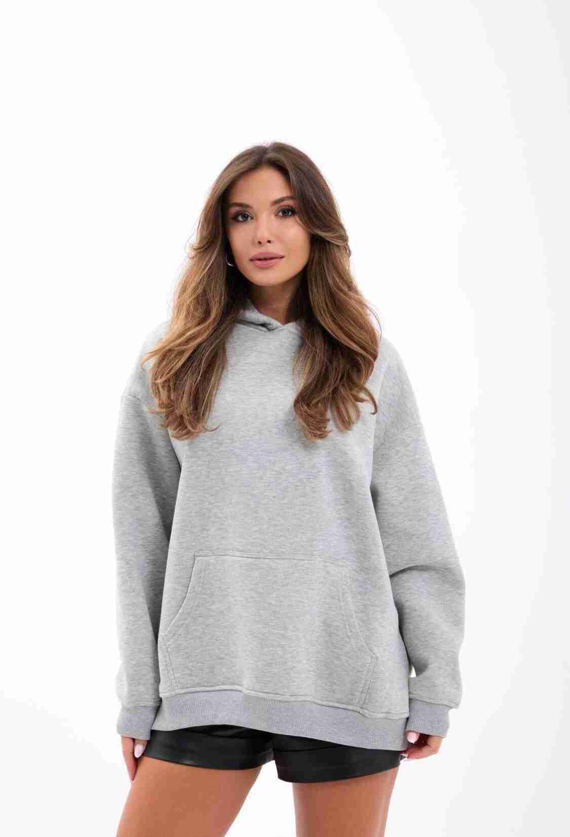 Casual Oversized Sweatshirt With Hooded Neck - Brand: Fame - Women & Kids, Baby Clothes Wholesale - TheBS Women