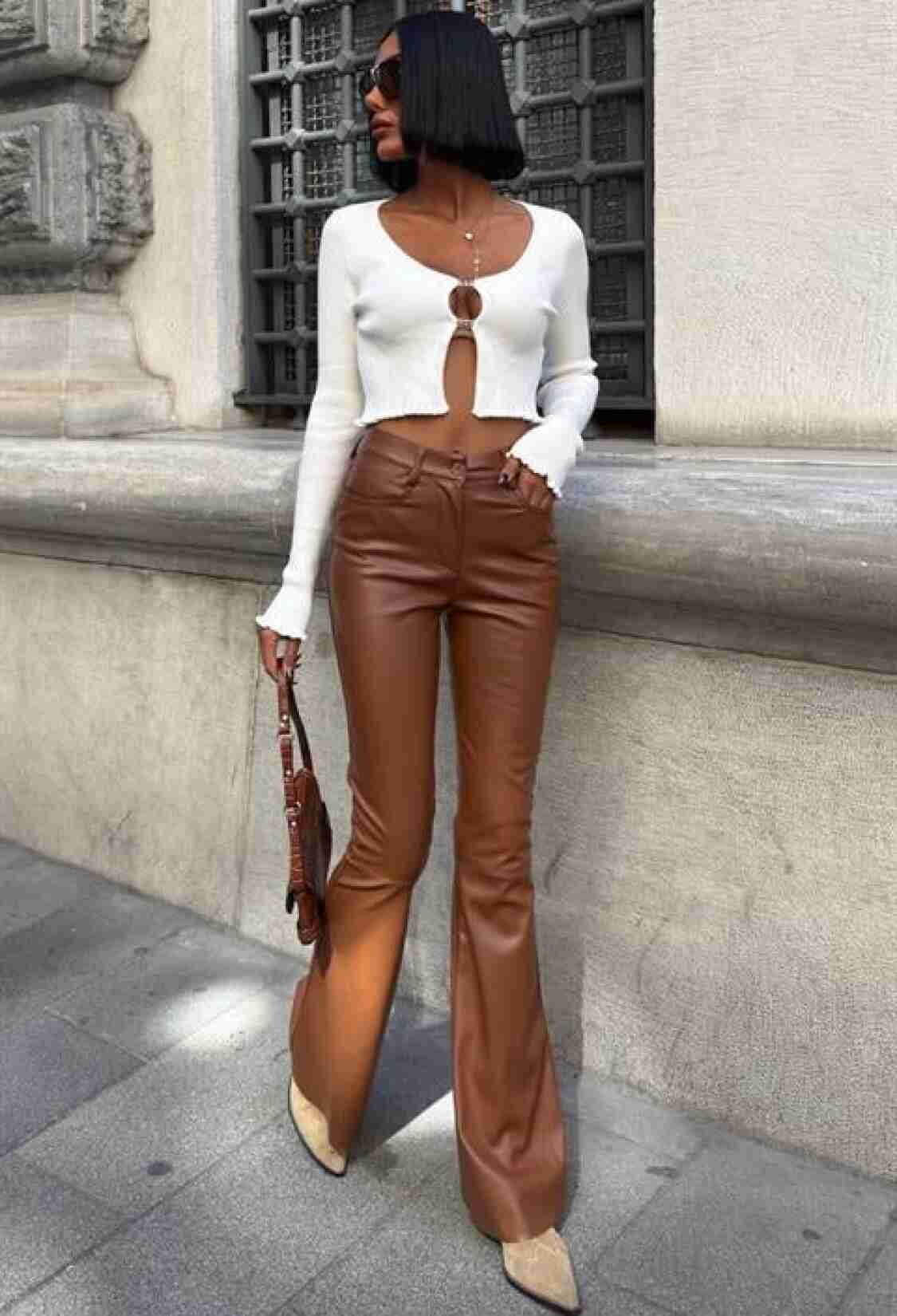 Brown Bootcut Flare Leg Pants - Brand: Sobe Istanbul - Women & Kids, Baby Clothes Wholesale - TheBS Women