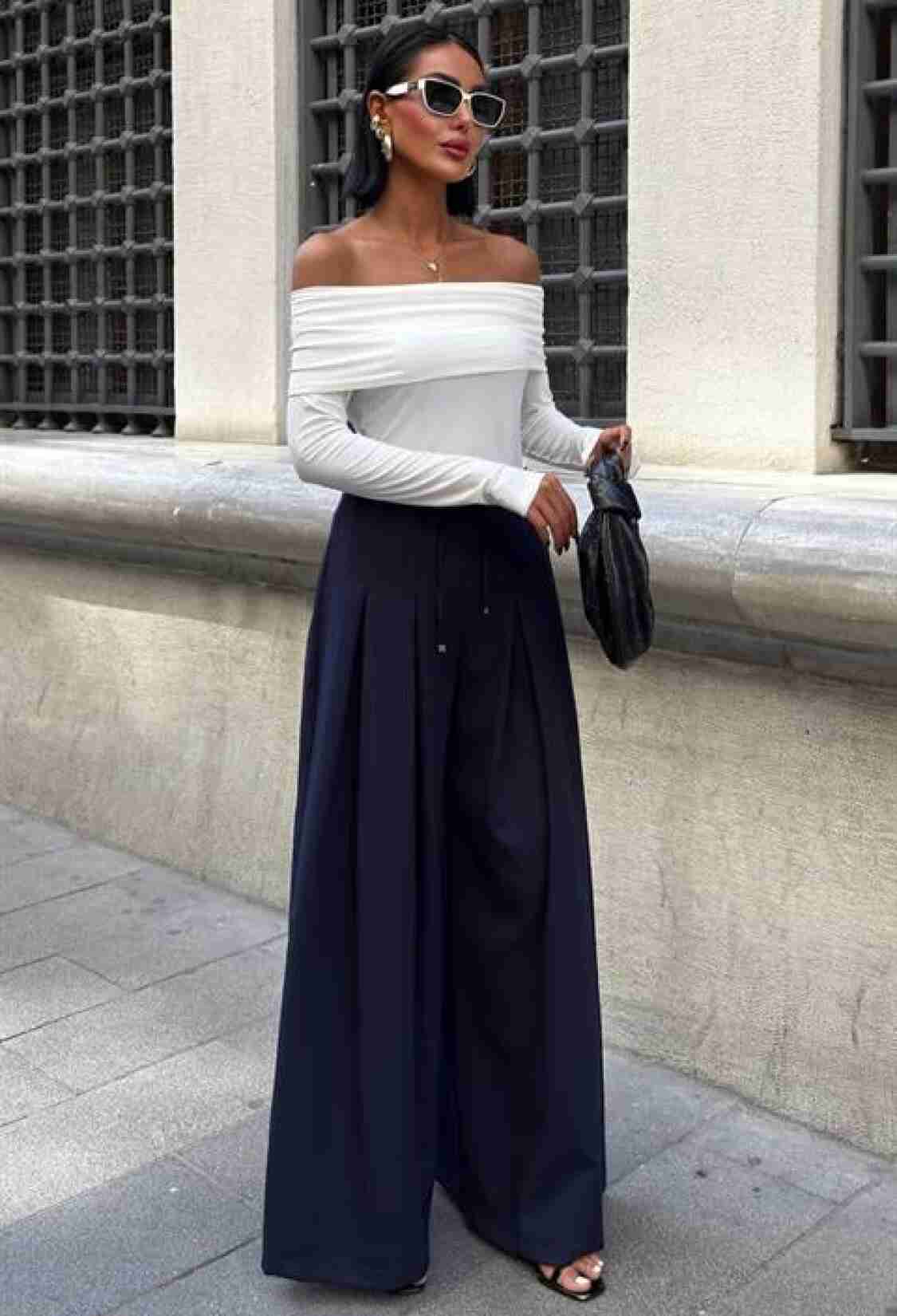 Palazzo Pants With Drawstring Closure - Brand: Sobe Istanbul - Women & Kids, Baby Clothes Wholesale - TheBS Women